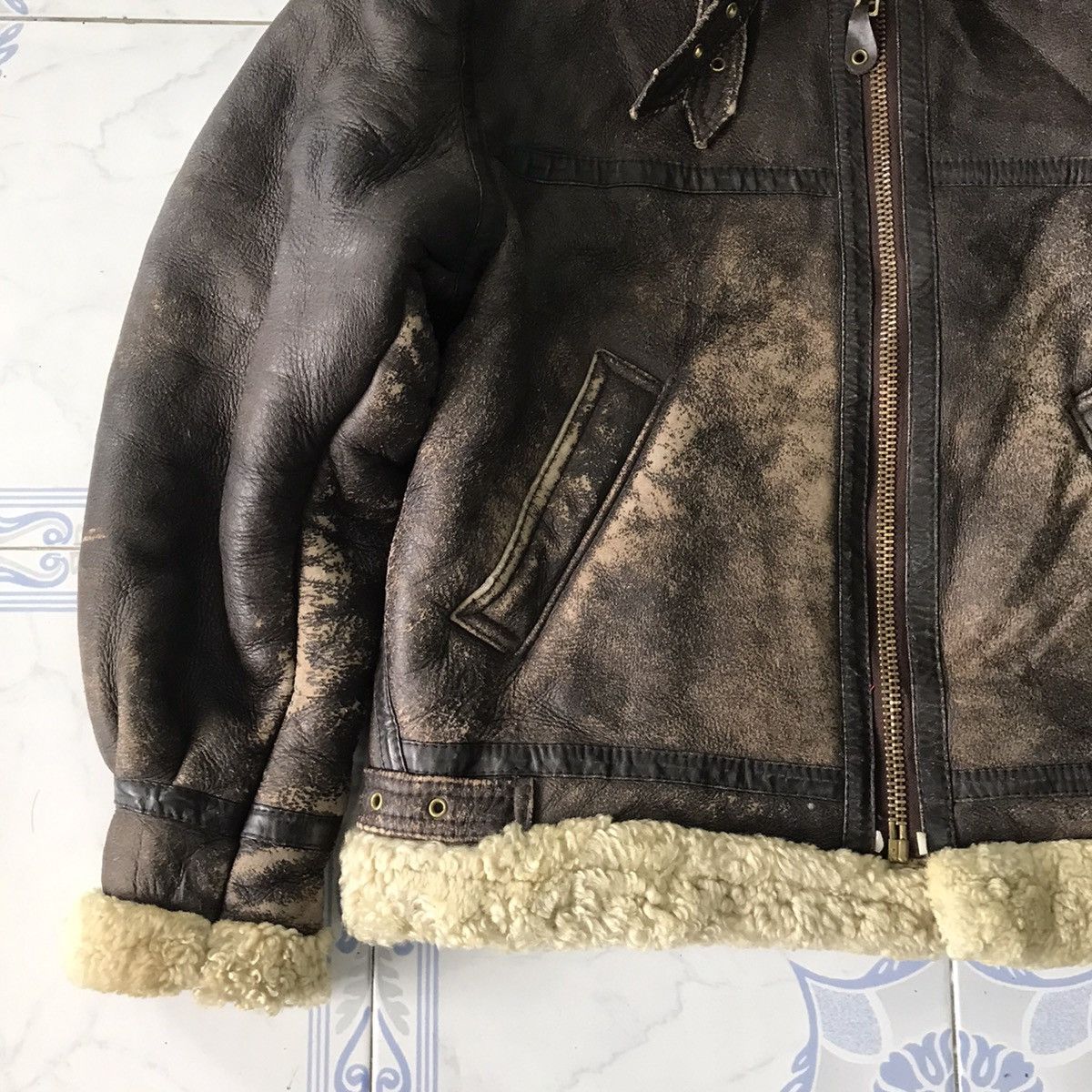 Leather Vtg Aviation Co Air Force Jacket Type B3 US Army Style Size US M / EU 48-50 / 2 - 3 Thumbnail
