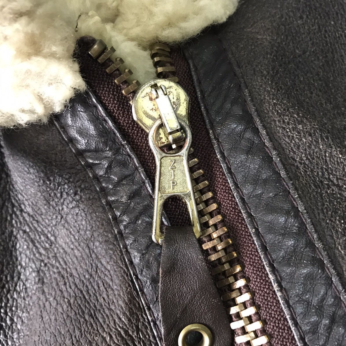 Leather Vtg Aviation Co Air Force Jacket Type B3 US Army Style Size US M / EU 48-50 / 2 - 16 Thumbnail