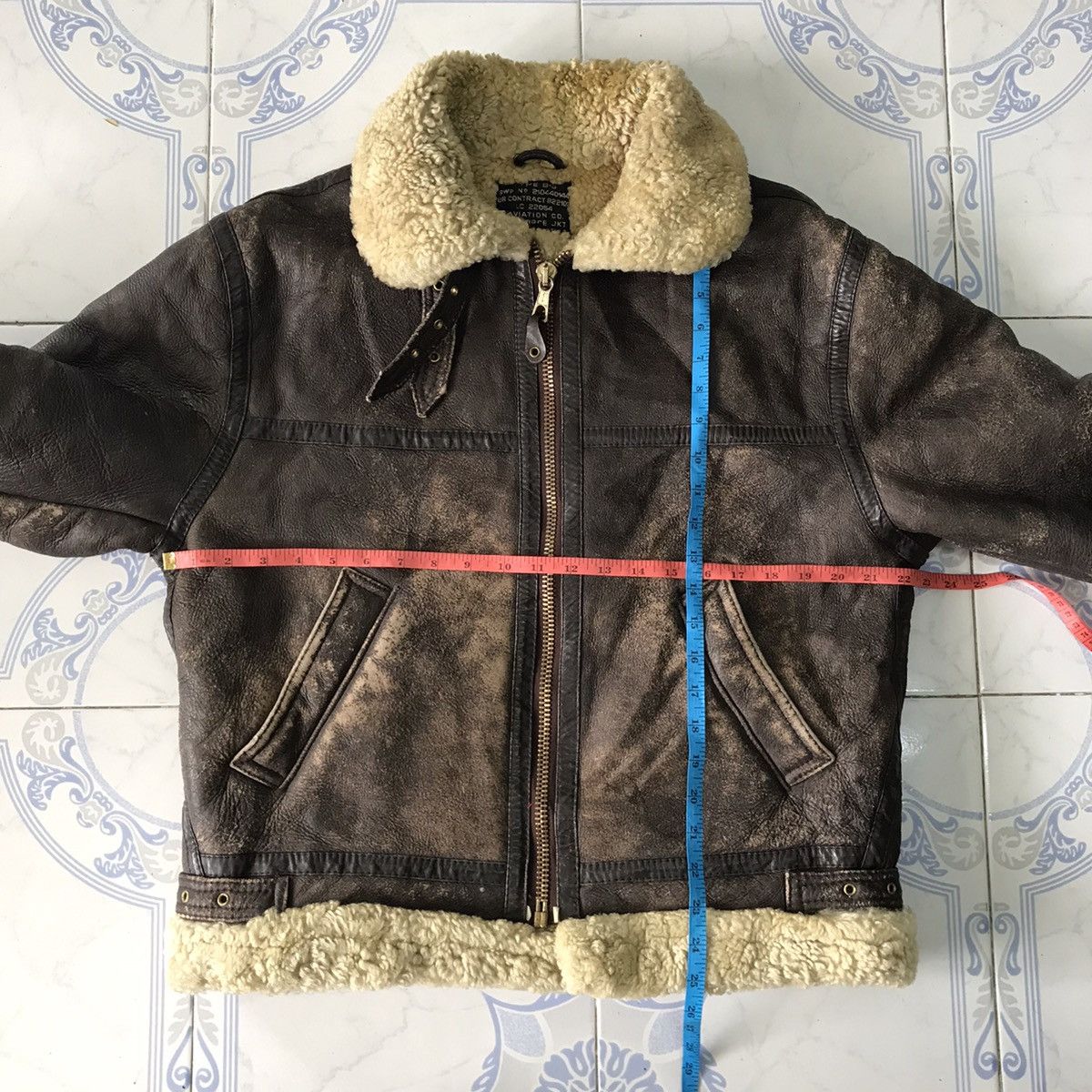 Leather Vtg Aviation Co Air Force Jacket Type B3 US Army Style Size US M / EU 48-50 / 2 - 20 Thumbnail