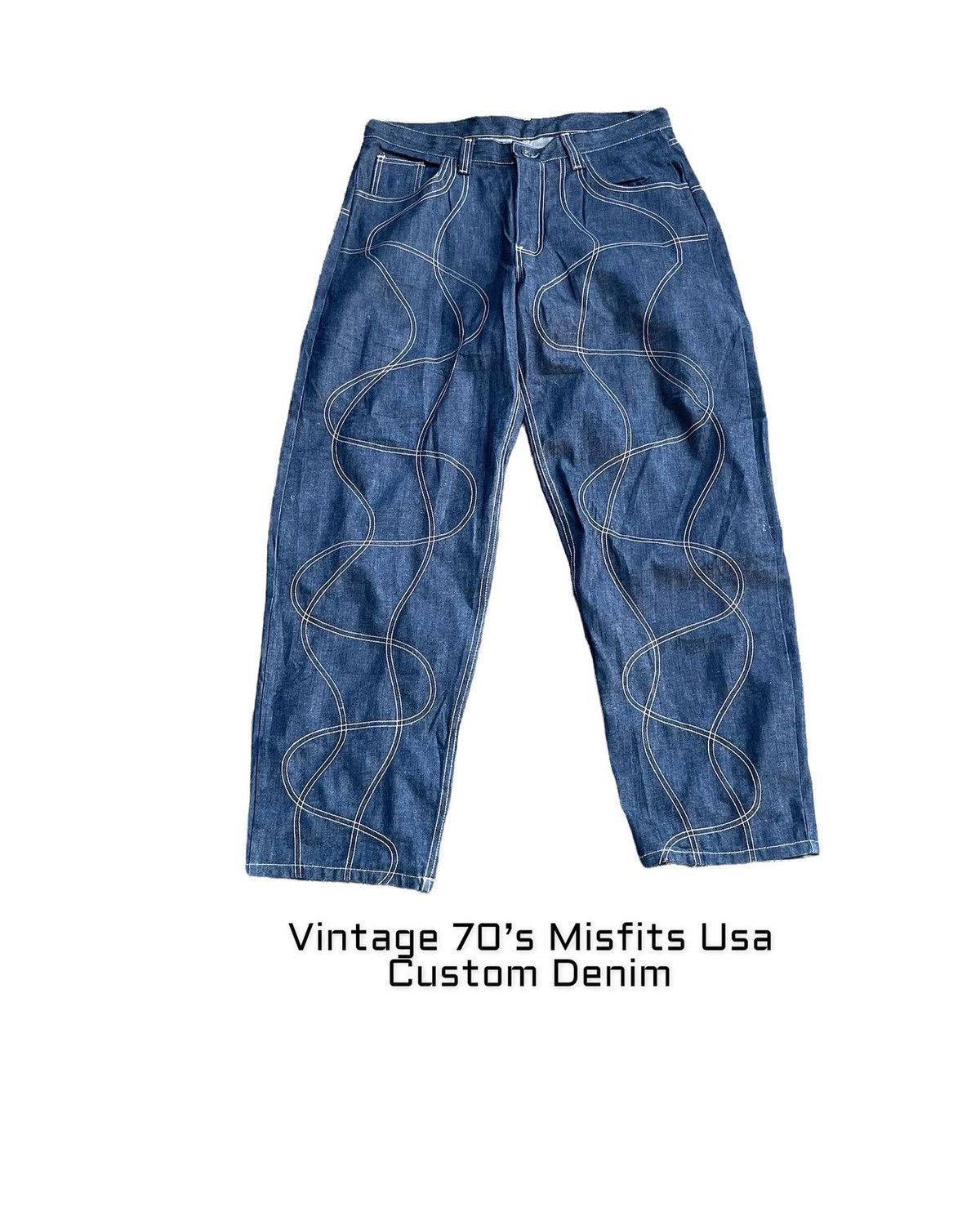 Misfits × Vintage Vintage 70’s Misfits Usa Denim Size US 38 / EU 54 - 1 Thumbnail