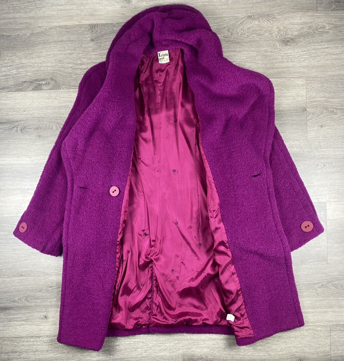 Krizia Uomo Krizia Poi Double Breasted Wool Coats Jacket Size XS / US 0-2 / IT 36-38 - 3 Thumbnail