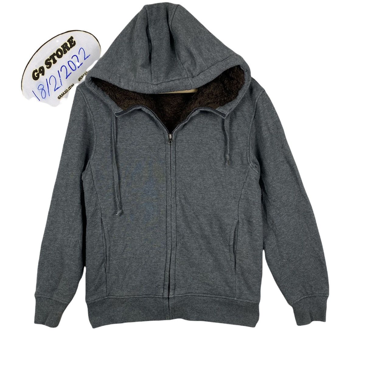 image of Offer Uniqlo Hoodie Lining Sherpa Zip Up Sweater Jacket, Men's (Size Small)