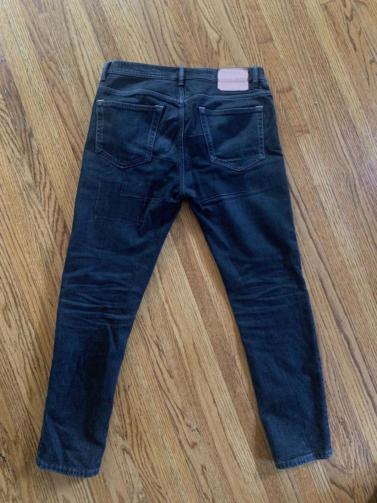 Acne Studios Acne Studios Patchwork Slim Jeans – Black Size US 30 / EU 46 - 2 Thumbnail