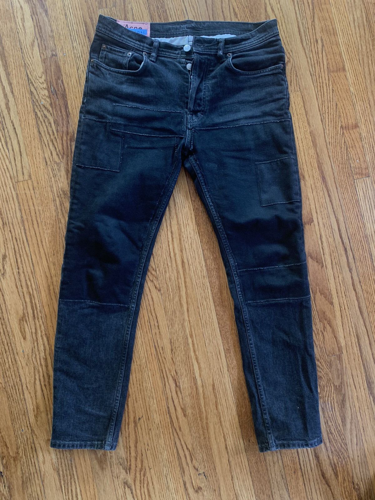 Acne Studios Acne Studios Patchwork Slim Jeans – Black Size US 30 / EU 46 - 1 Thumbnail