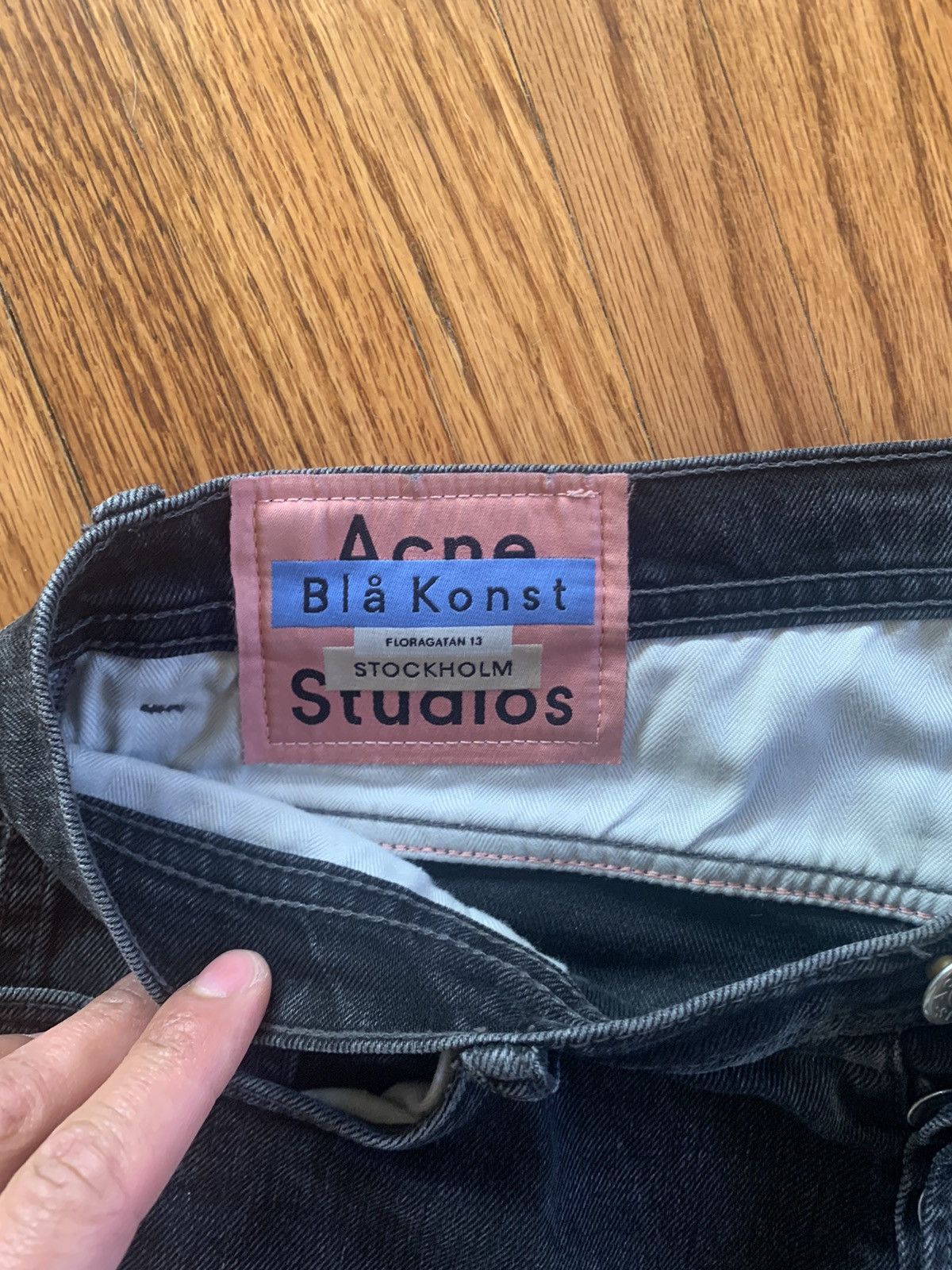 Acne Studios Acne Studios Patchwork Slim Jeans – Black Size US 30 / EU 46 - 3 Thumbnail