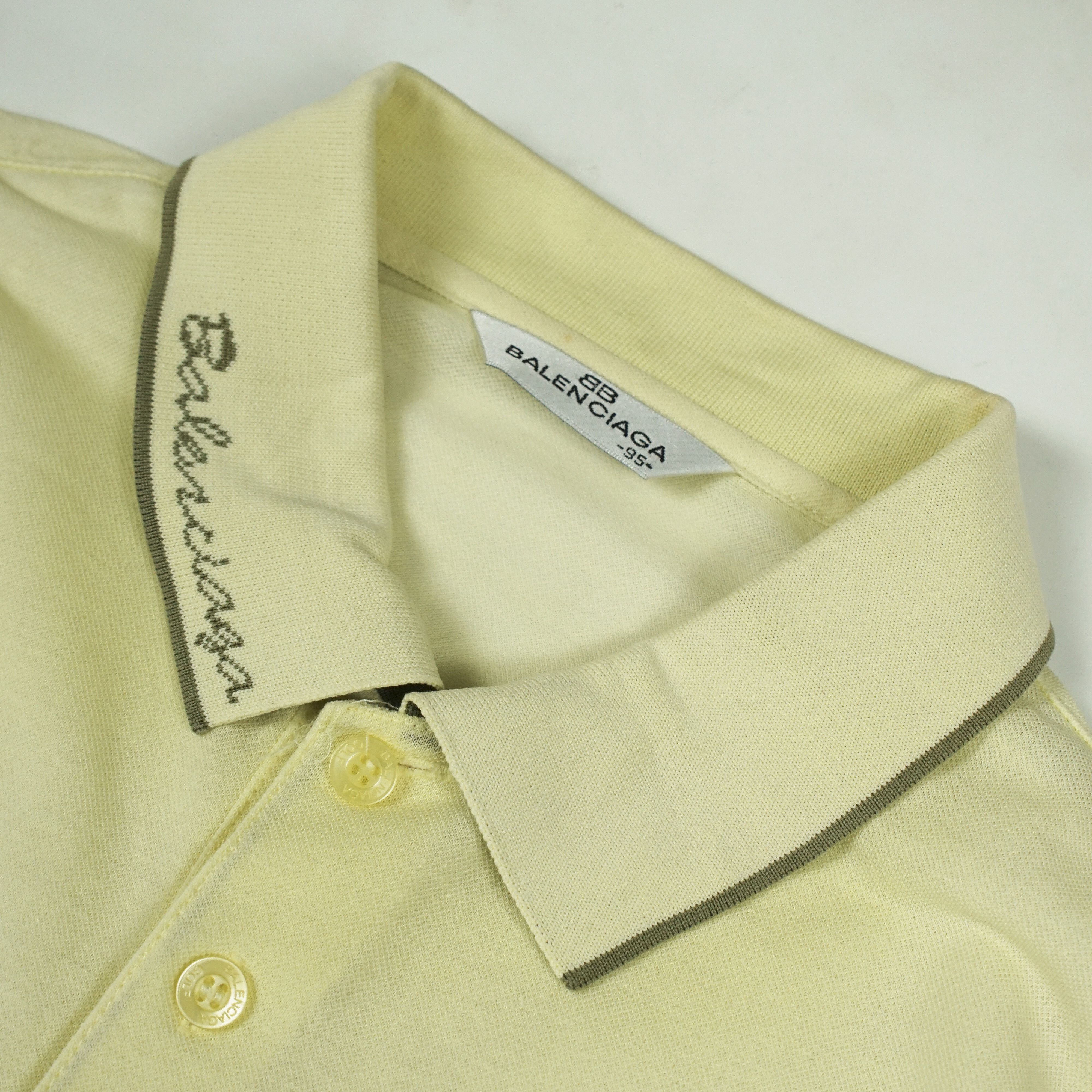 Balenciaga *NoTariff 90s Balenciaga Mesh Sleeve LS Polos Size L / US 10 / IT 46 - 3 Thumbnail