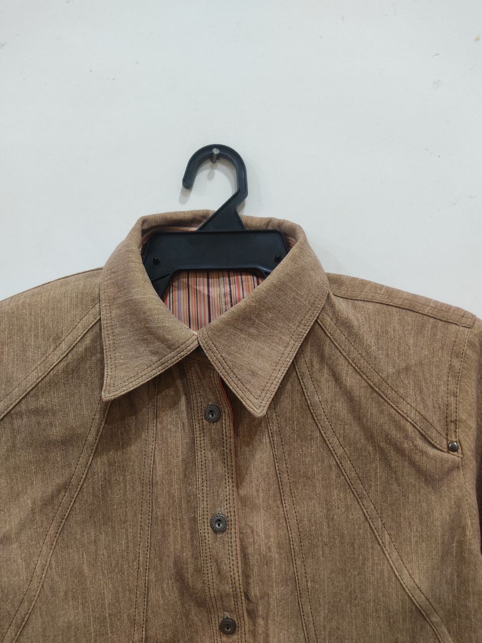 Japanese Brand × Vintage Vintage Inline Stripe Brown Jacket Size US M / EU 48-50 / 2 - 3 Thumbnail