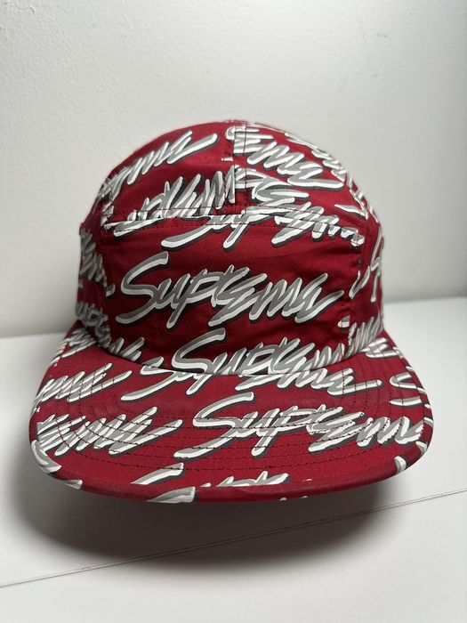 Supreme Supreme Signature Script Logo Camp Cap Hat | Grailed