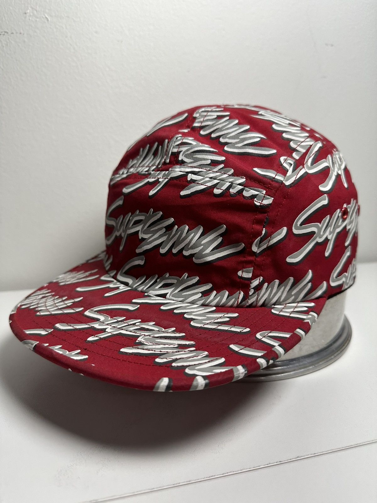 Supreme Supreme Signature Script Logo Camp Cap Hat Size ONE SIZE - 4 Thumbnail