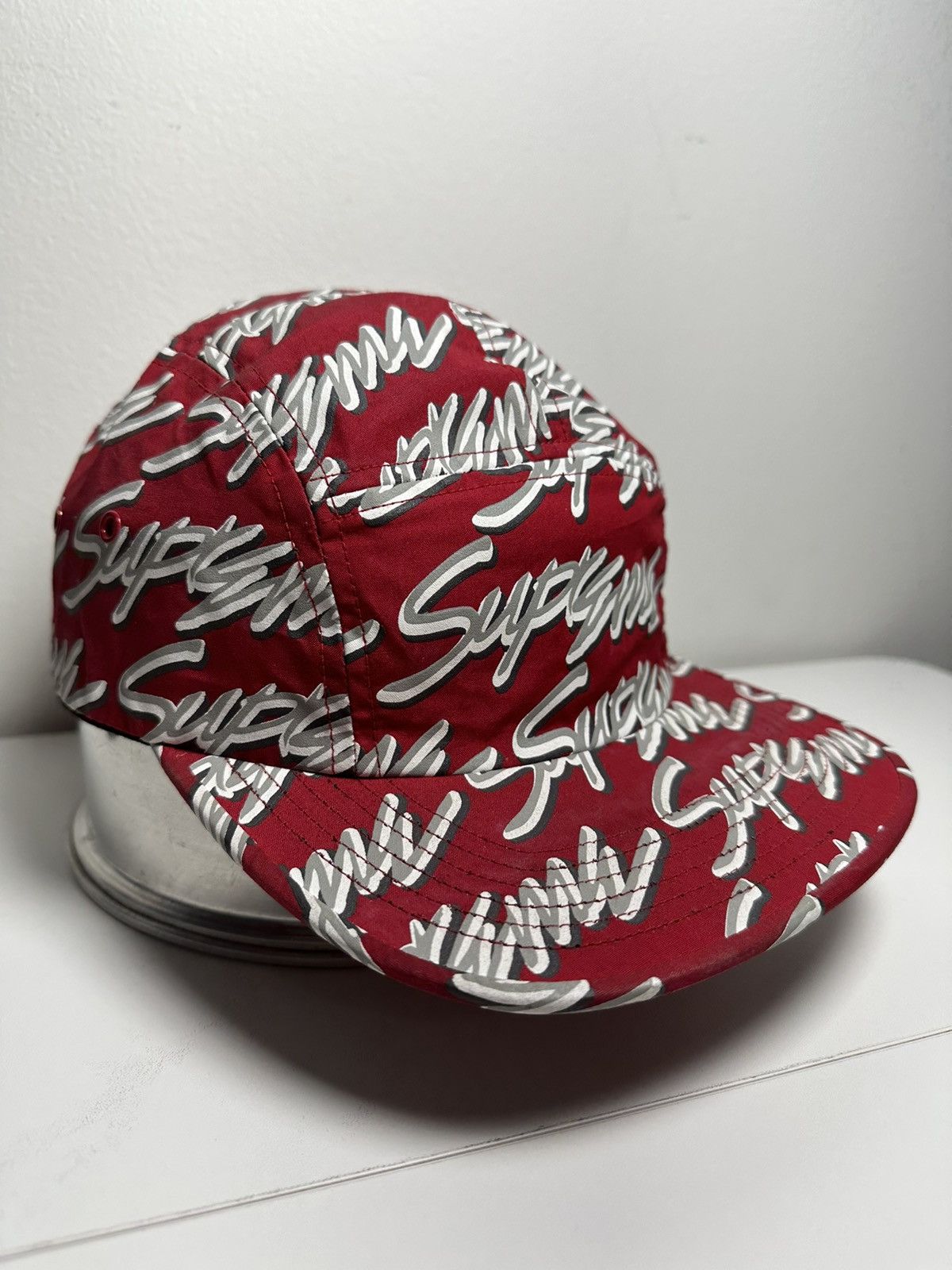 Supreme Supreme Signature Script Logo Camp Cap Hat Size ONE SIZE - 3 Thumbnail