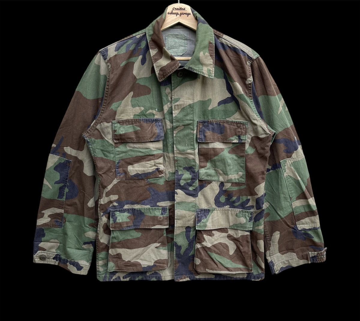 Multipocket Military Camouflage Button Up Jacket
