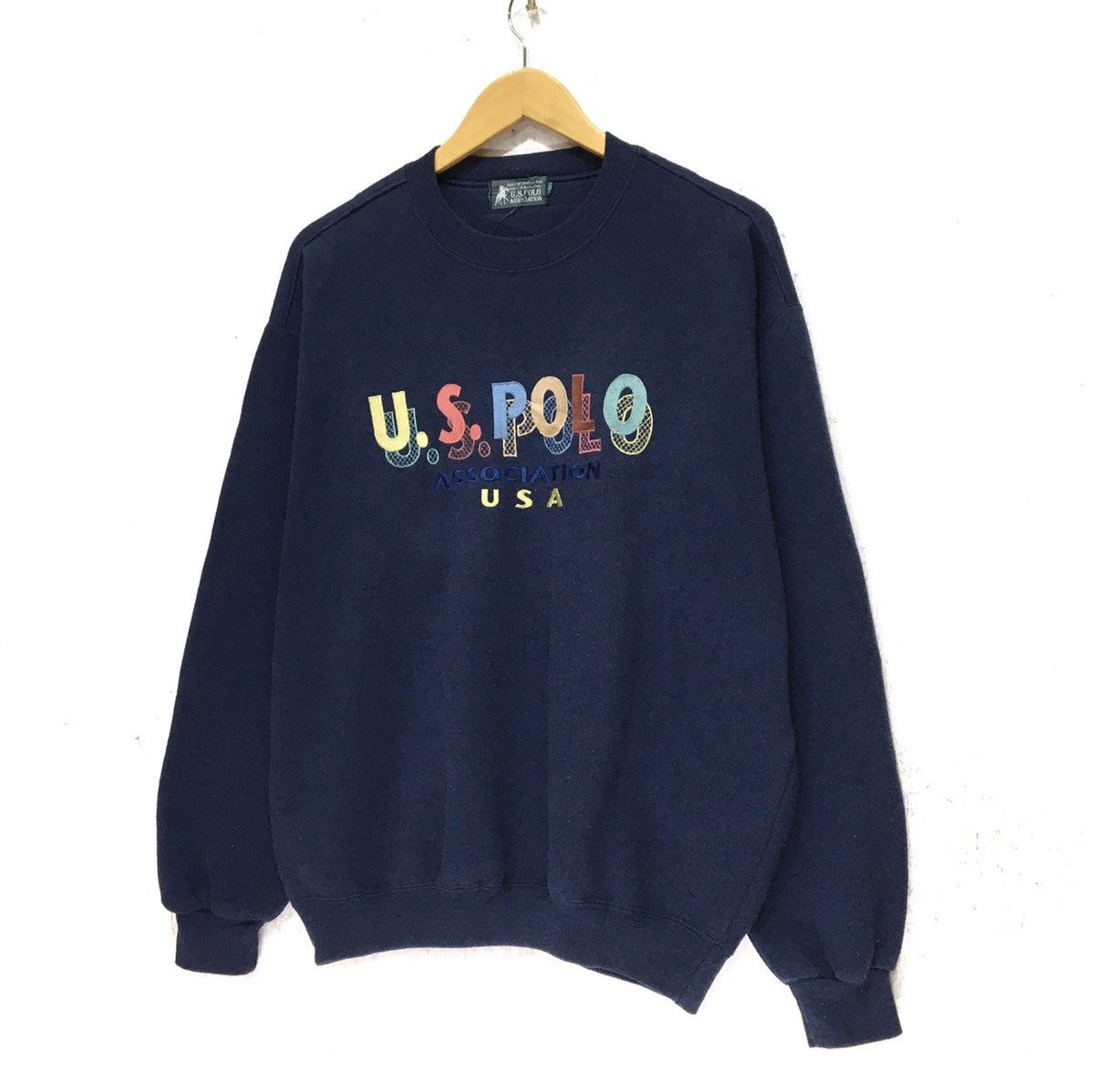 U.S. Polo Assn. Rare! U.s Polo Usa Crewneck Sweatshirt Multicolour Big Logo Size US L / EU 52-54 / 3 - 4 Thumbnail