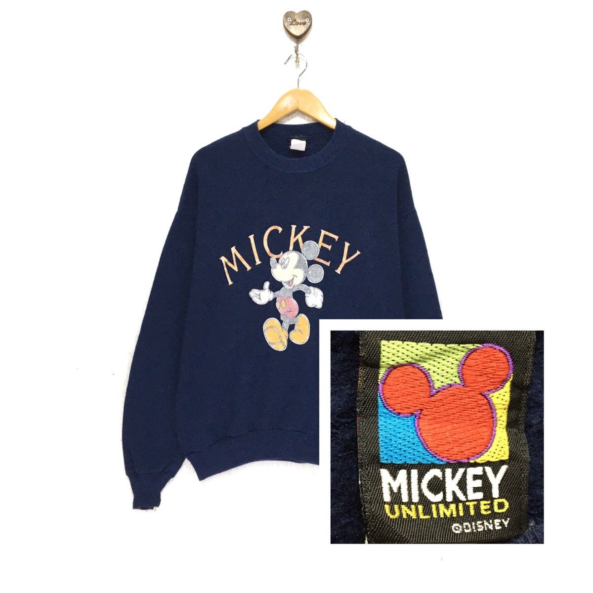 Disney Vintage 90s Mickey Mouse Disney Sweatshirt Big Logo Size US M / EU 48-50 / 2 - 2 Thumbnail