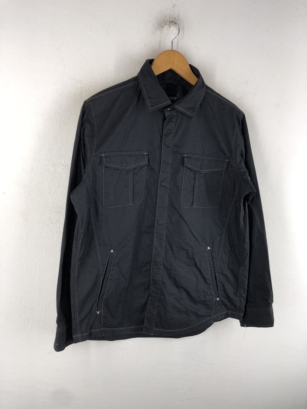 Lyle & Scott LYLE & SCOTT BLACK LABEL SNAP BUTTON SHIRT CHORE JACKET Size US M / EU 48-50 / 2 - 2 Thumbnail