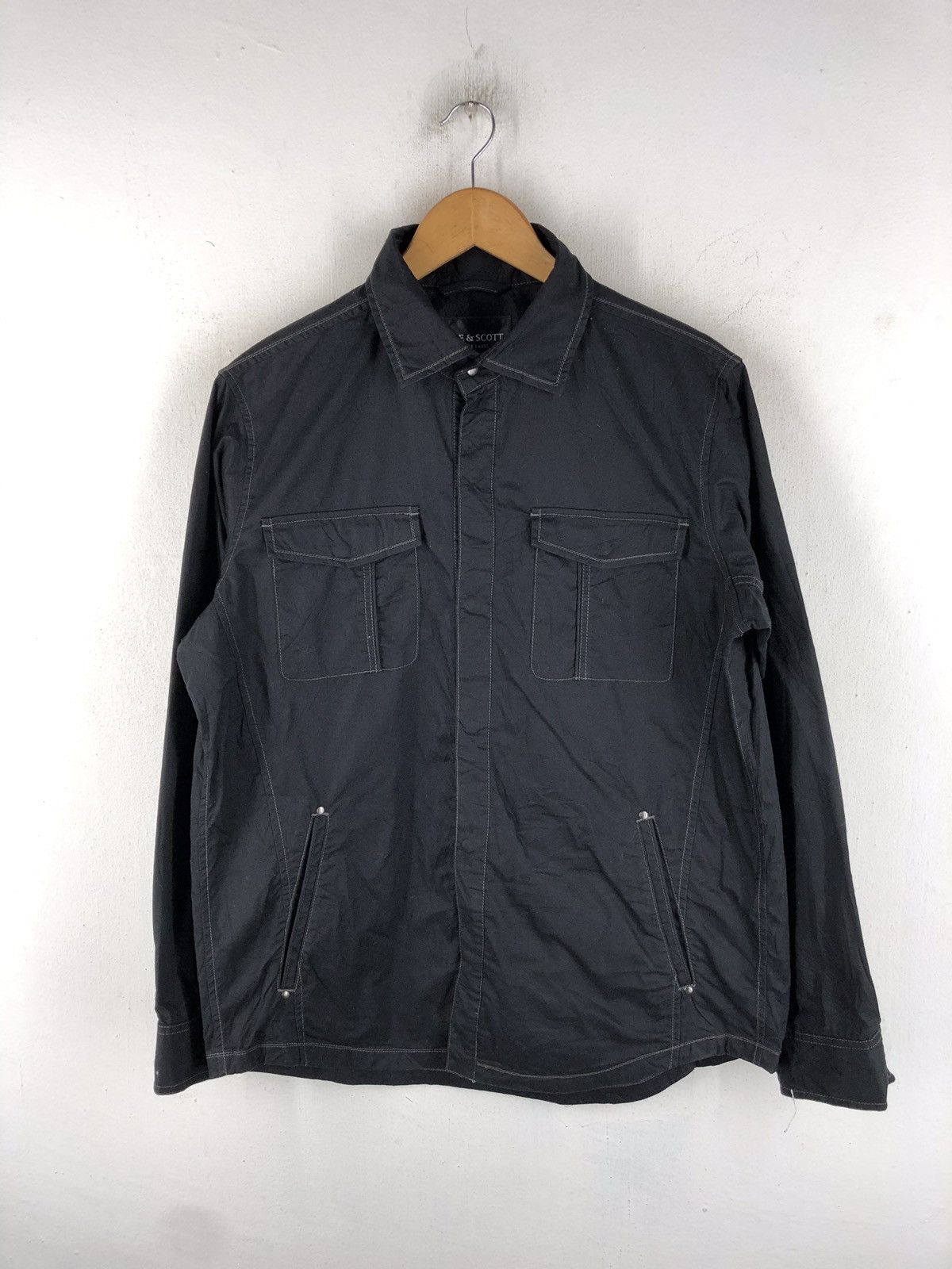 Lyle & Scott LYLE & SCOTT BLACK LABEL SNAP BUTTON SHIRT CHORE JACKET Size US M / EU 48-50 / 2 - 3 Thumbnail