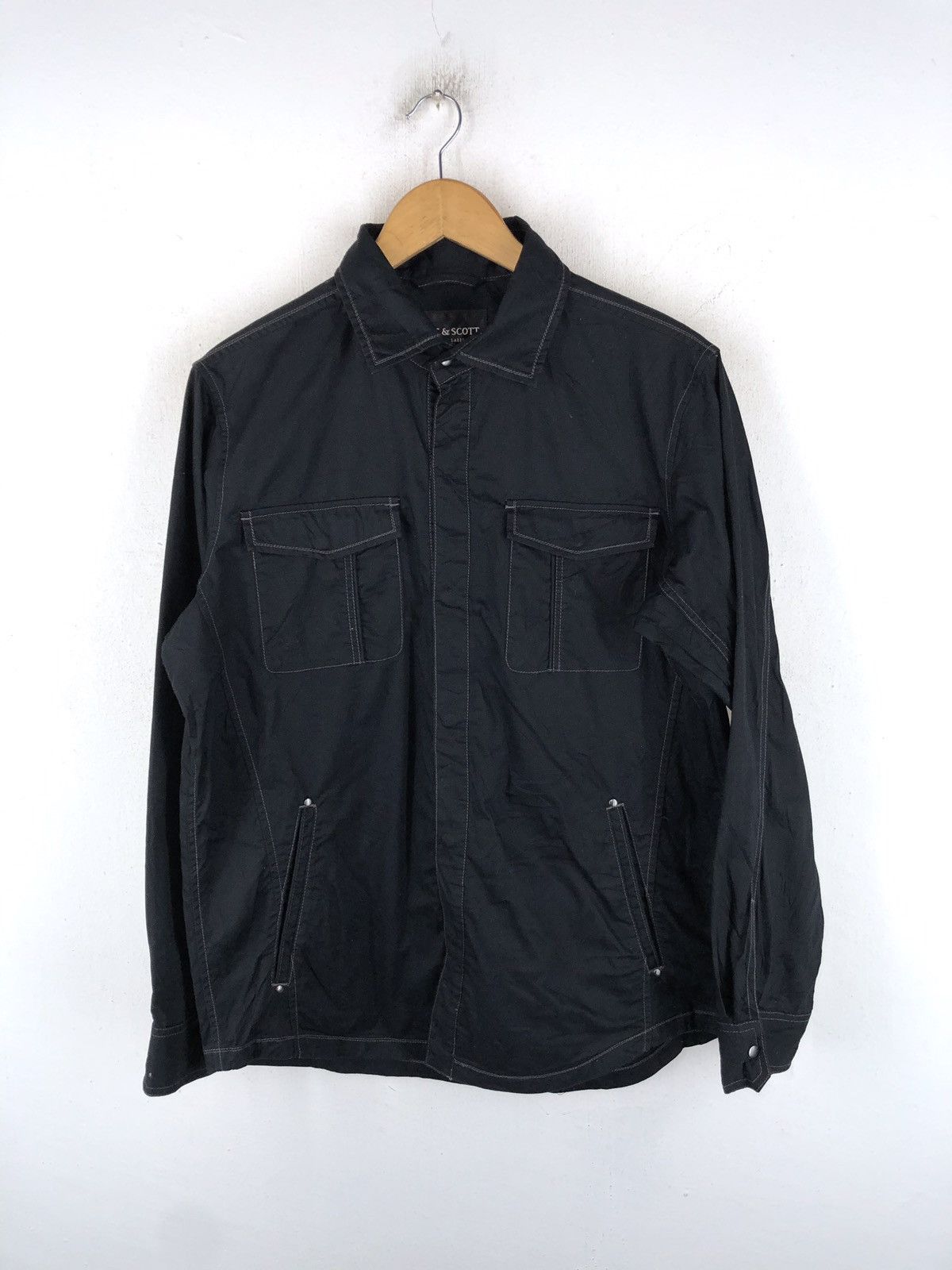 LYLE & SCOTT BLACK LABEL SNAP BUTTON SHIRT CHORE JACKET