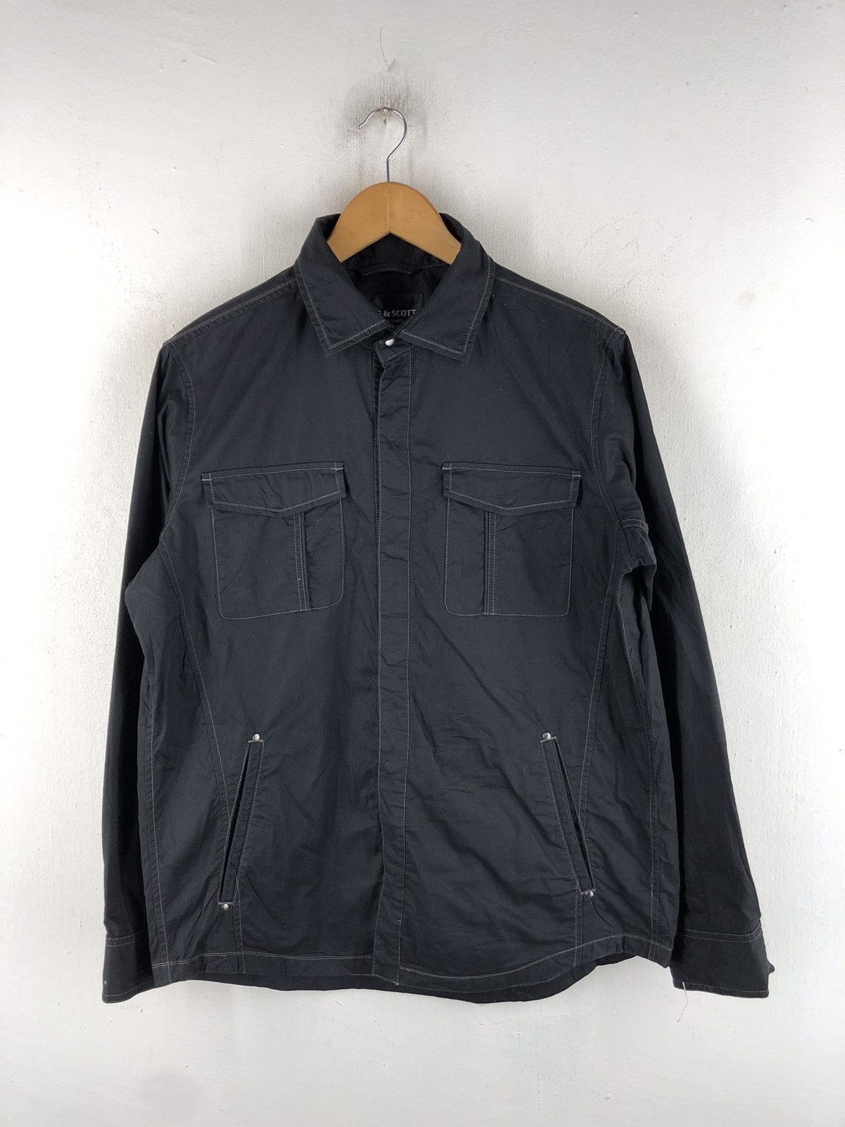 Lyle & Scott LYLE & SCOTT BLACK LABEL SNAP BUTTON SHIRT CHORE JACKET Size US M / EU 48-50 / 2 - 6 Thumbnail