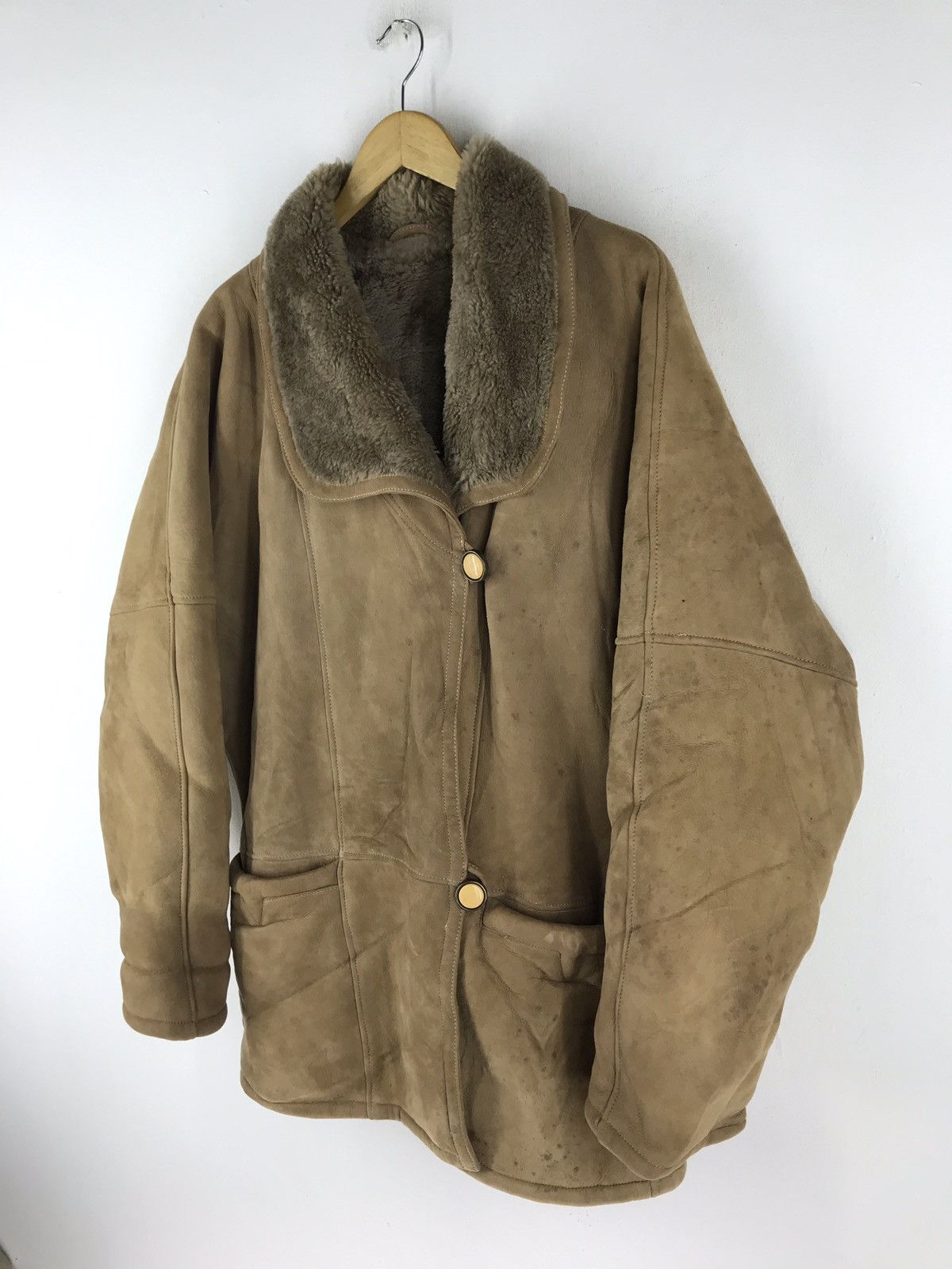 Leather Ledaspain leather sheep skin sherpa jacket made in spain Size US L / EU 52-54 / 3 - 3 Thumbnail