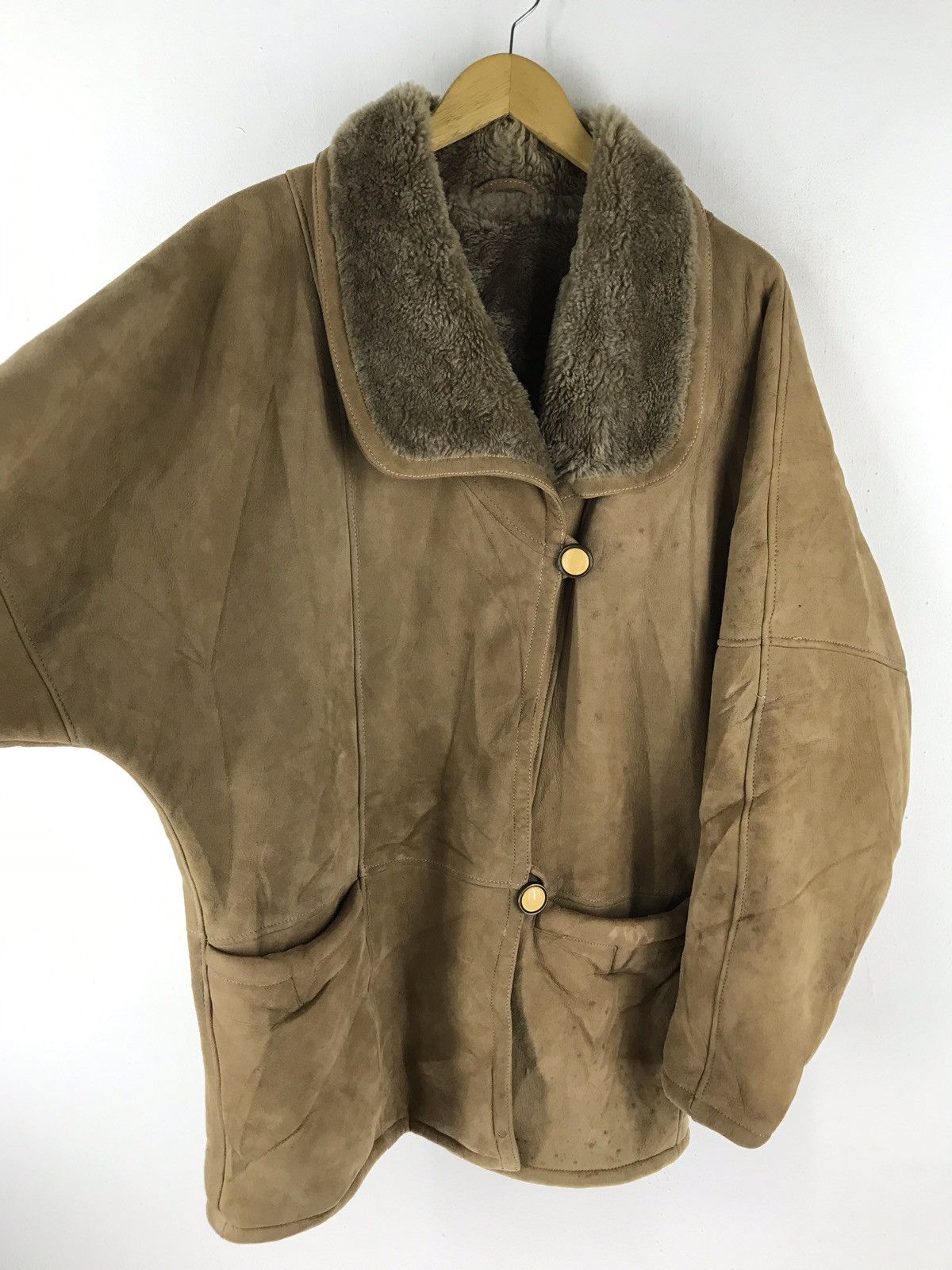 Leather Ledaspain leather sheep skin sherpa jacket made in spain Size US L / EU 52-54 / 3 - 7 Thumbnail