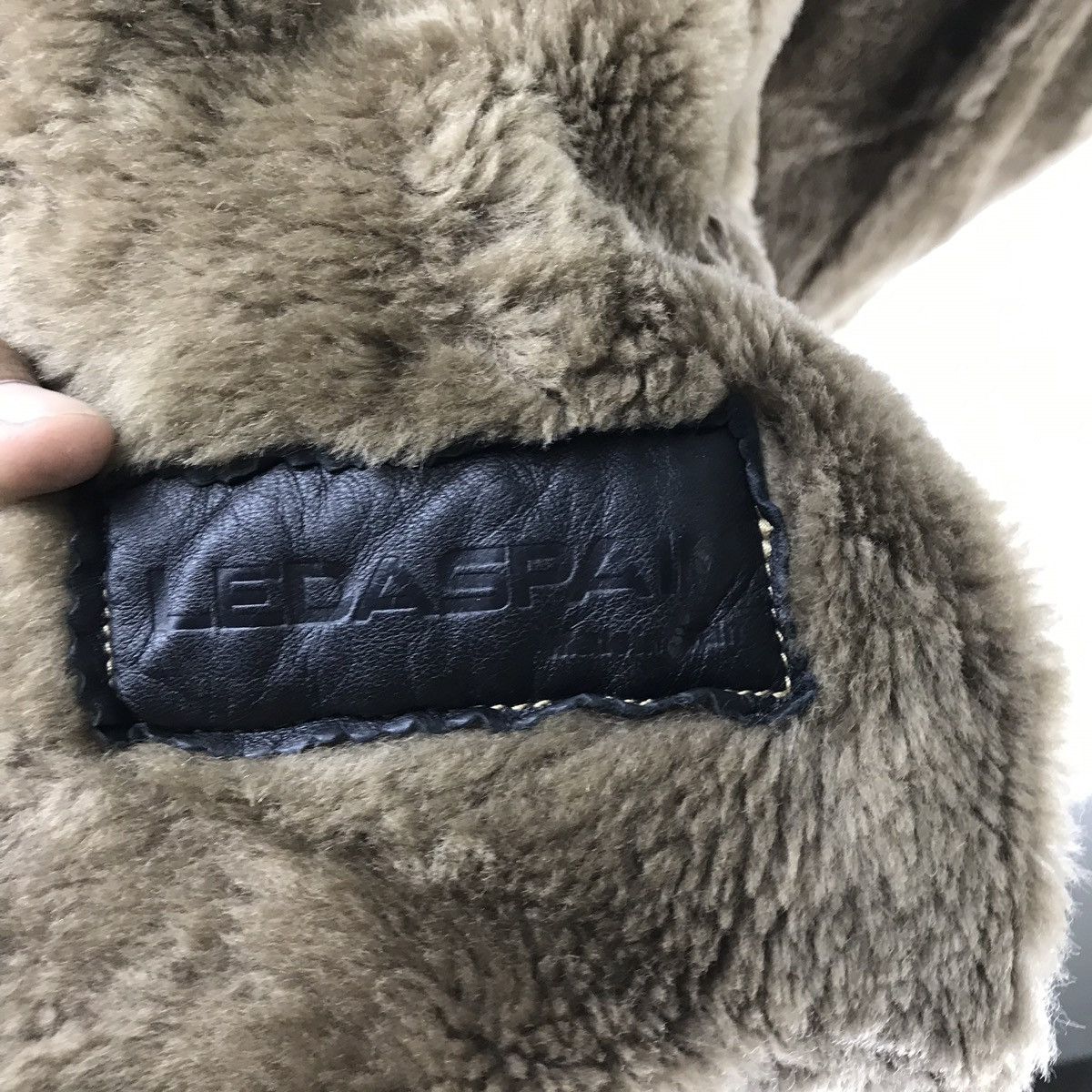 Ledaspain leather sheep skin sherpa jacket made in spain