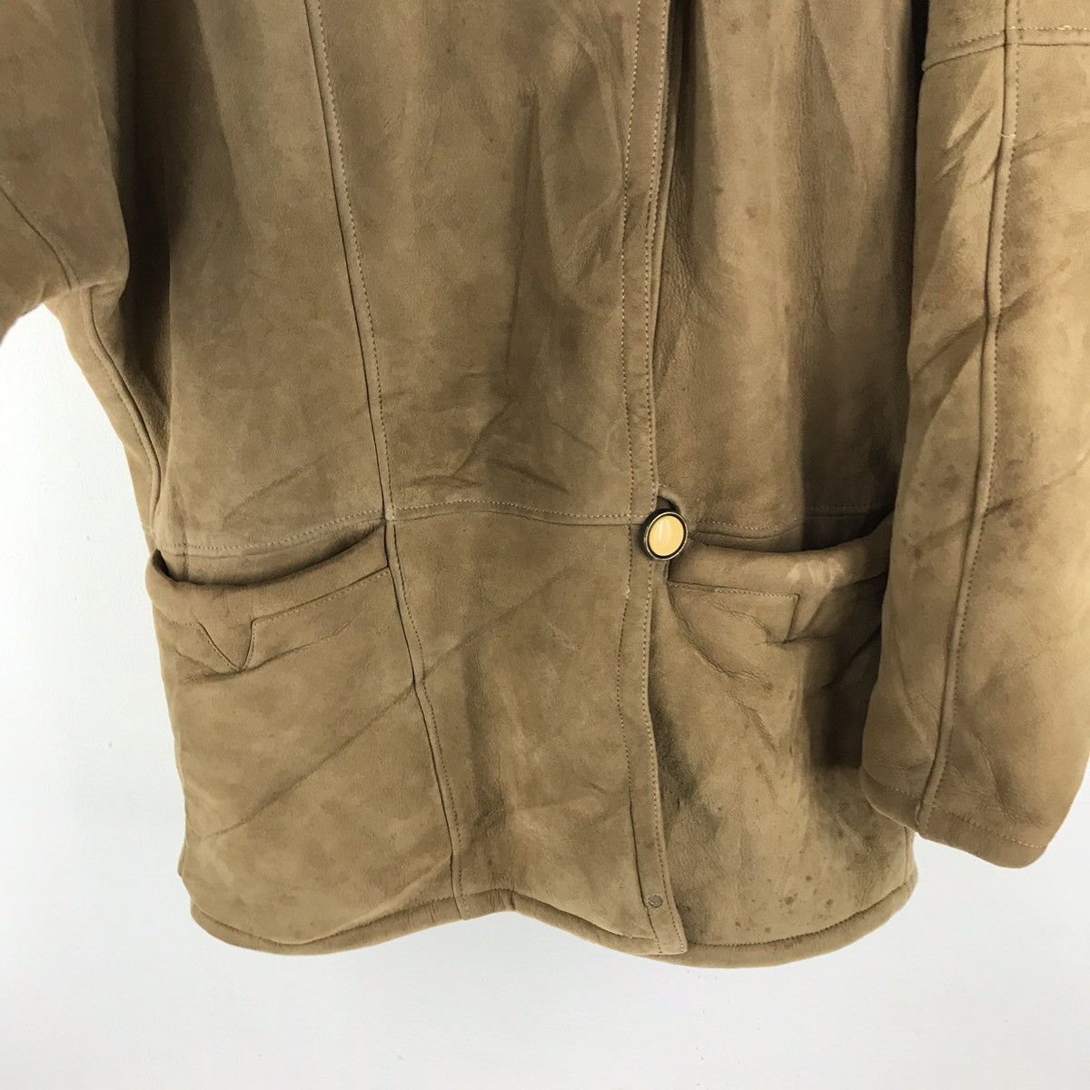 Leather Ledaspain leather sheep skin sherpa jacket made in spain Size US L / EU 52-54 / 3 - 8 Thumbnail