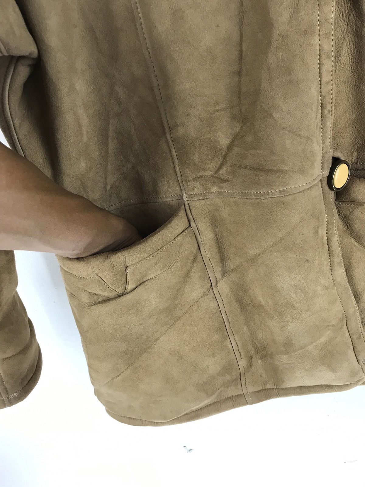 Leather Ledaspain leather sheep skin sherpa jacket made in spain Size US L / EU 52-54 / 3 - 9 Thumbnail
