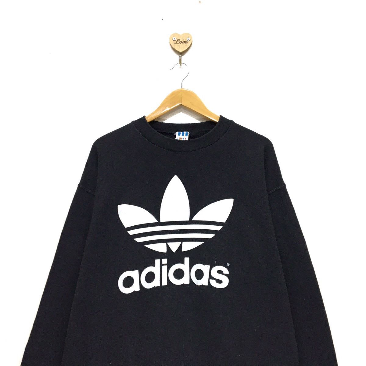 Adidas Vintage 90s ADIDAS Crewneck Sweatshirt Big Logo Size US L / EU 52-54 / 3 - 3 Thumbnail