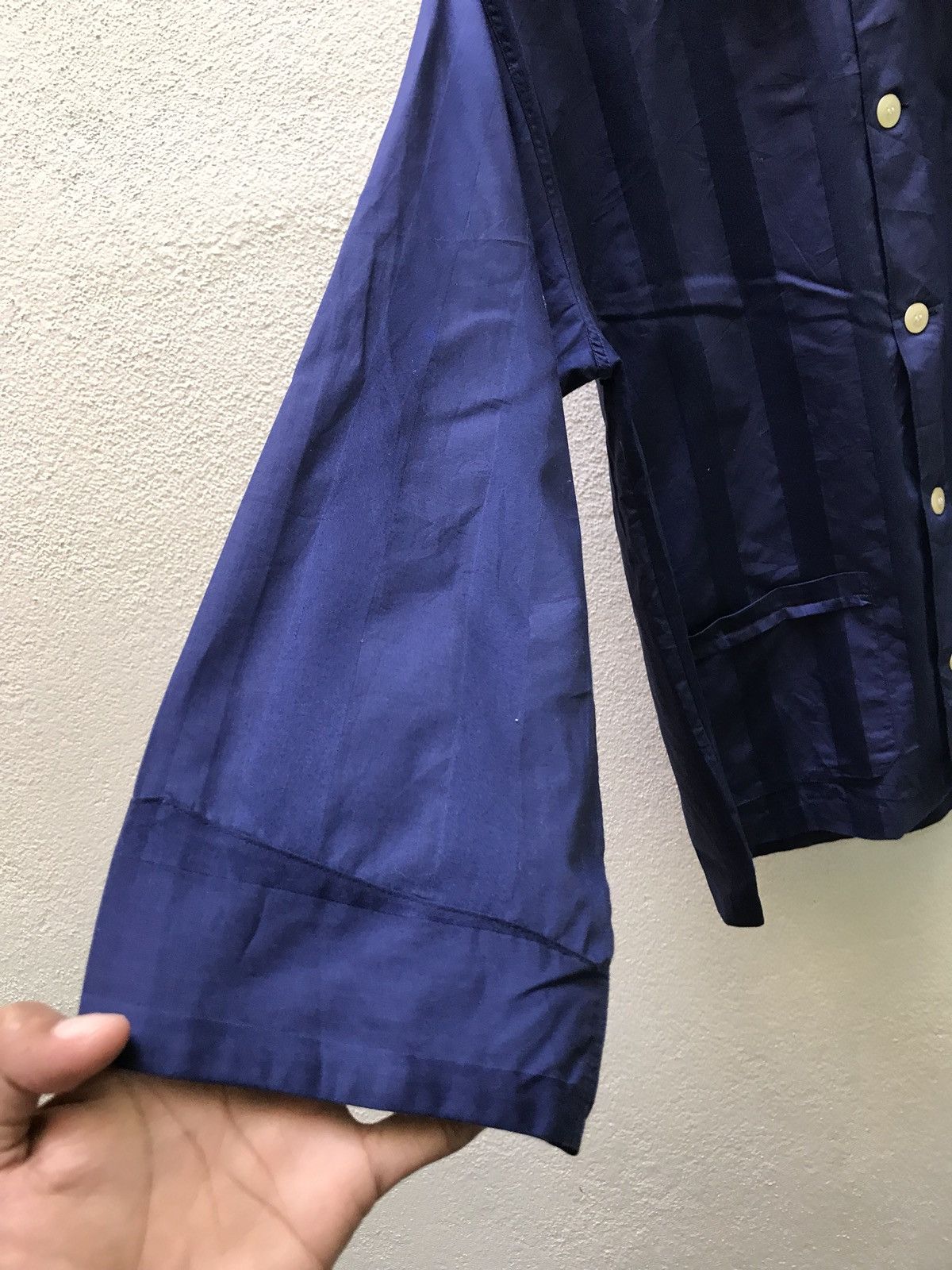 Derek Rose 🔥💢 Derek Rose Navy Blue Shirt Made In England Size US M / EU 48-50 / 2 - 6 Thumbnail
