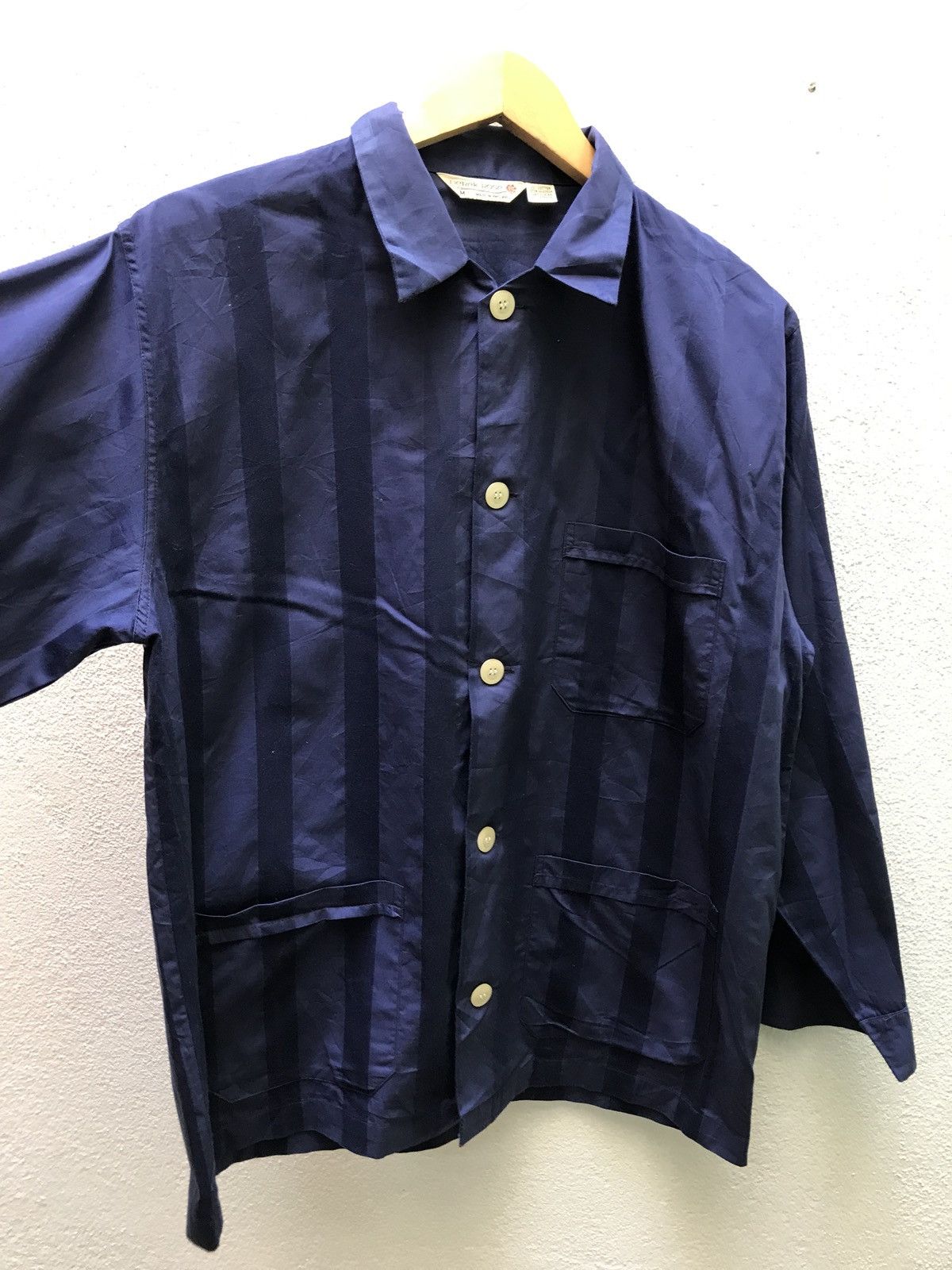 Derek Rose 🔥💢 Derek Rose Navy Blue Shirt Made In England Size US M / EU 48-50 / 2 - 5 Thumbnail