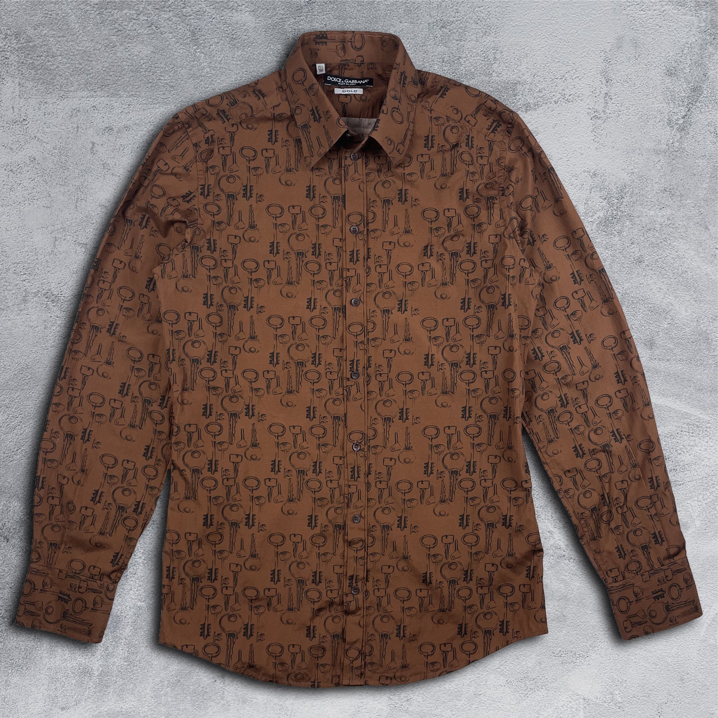 Dolce & Gabbana Dolce Gabbana Gold Made In Italy Shirt Size US M / EU 48-50 / 2 - 1 Thumbnail
