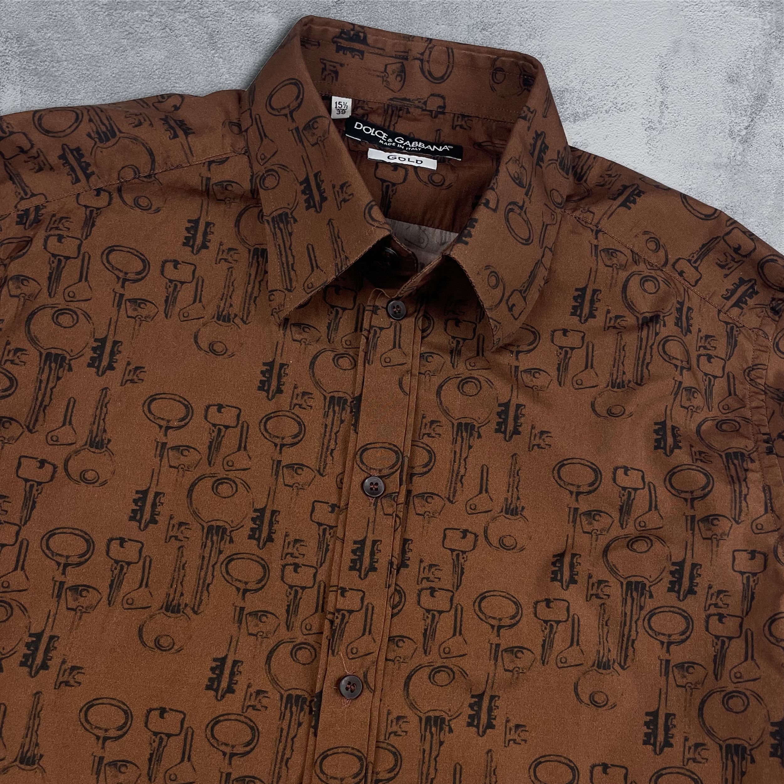 Dolce & Gabbana Dolce Gabbana Gold Made In Italy Shirt Size US M / EU 48-50 / 2 - 2 Thumbnail