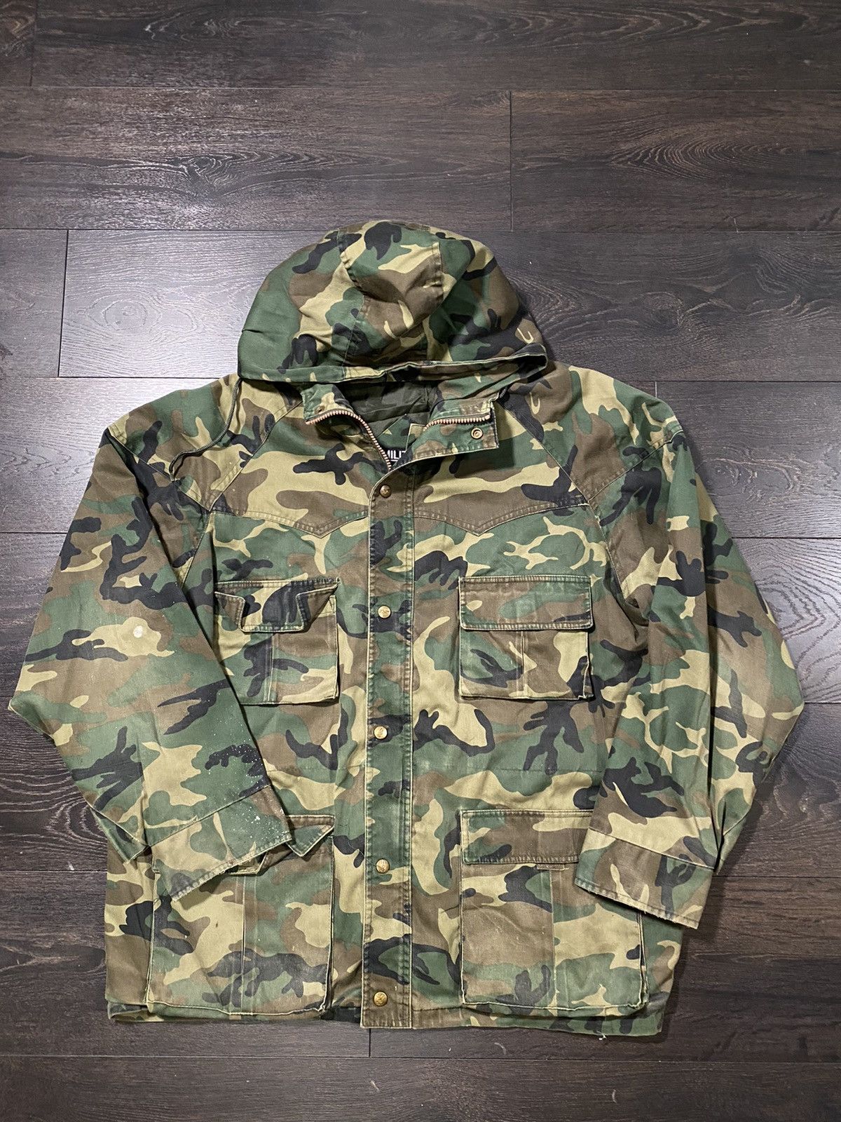 Vintage Vintage Hoodie Light Jackets Camouflage Parka Size US M / EU 48-50 / 2 - 8 Thumbnail
