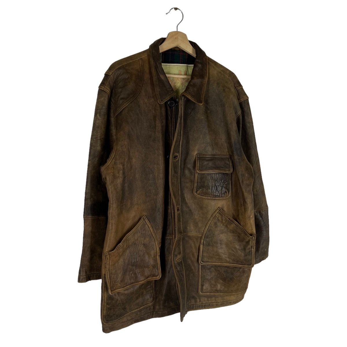 Japanese Brand VINTAGE OLD FLIGHT LEATHER JACKET MAC HOPE BIG LOGO Size US L / EU 52-54 / 3 - 2 Thumbnail
