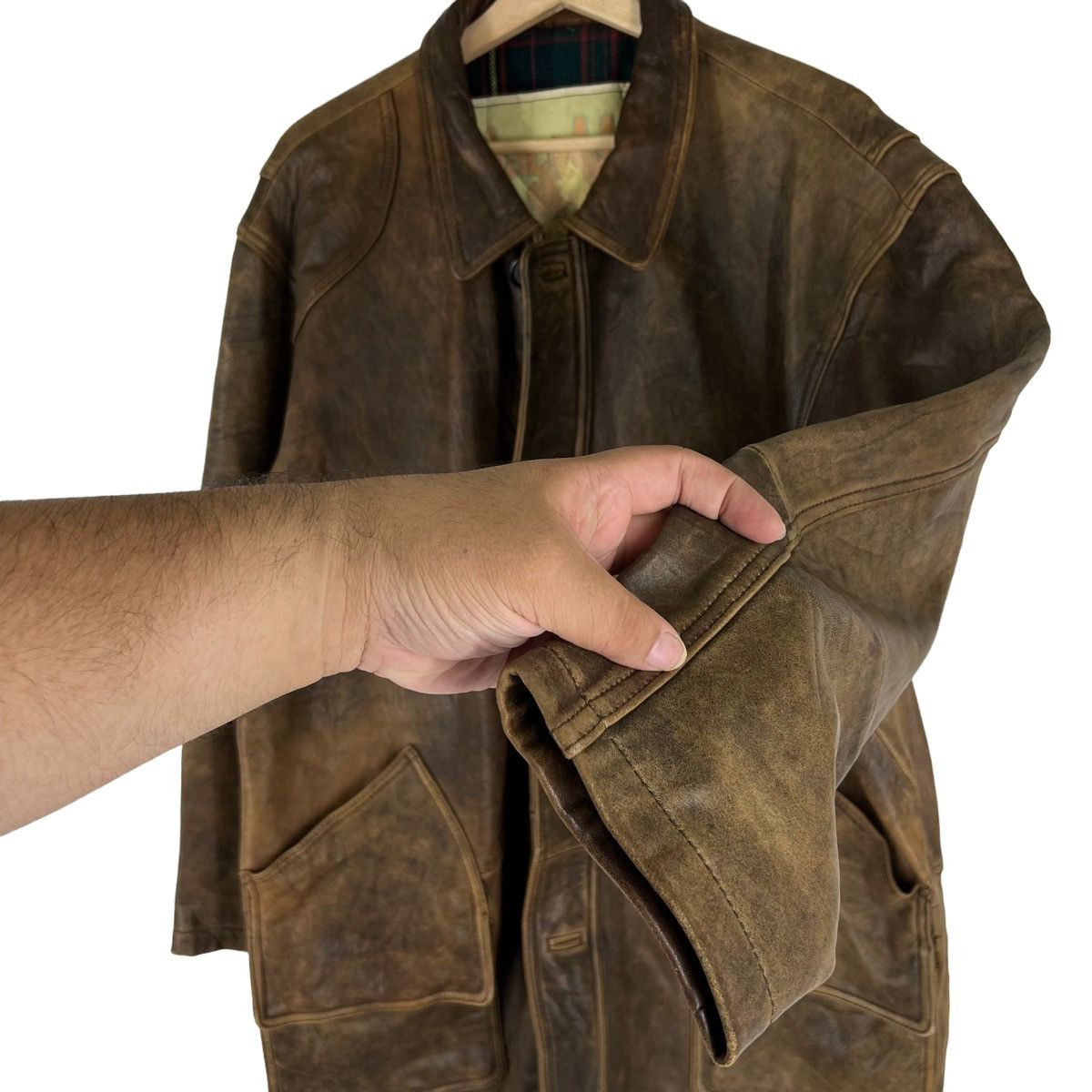 Japanese Brand VINTAGE OLD FLIGHT LEATHER JACKET MAC HOPE BIG LOGO Size US L / EU 52-54 / 3 - 5 Thumbnail