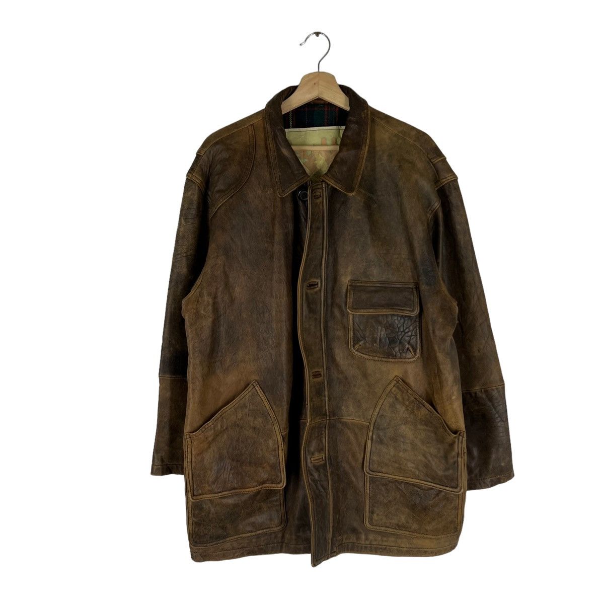 Japanese Brand VINTAGE OLD FLIGHT LEATHER JACKET MAC HOPE BIG LOGO Size US L / EU 52-54 / 3 - 1 Thumbnail