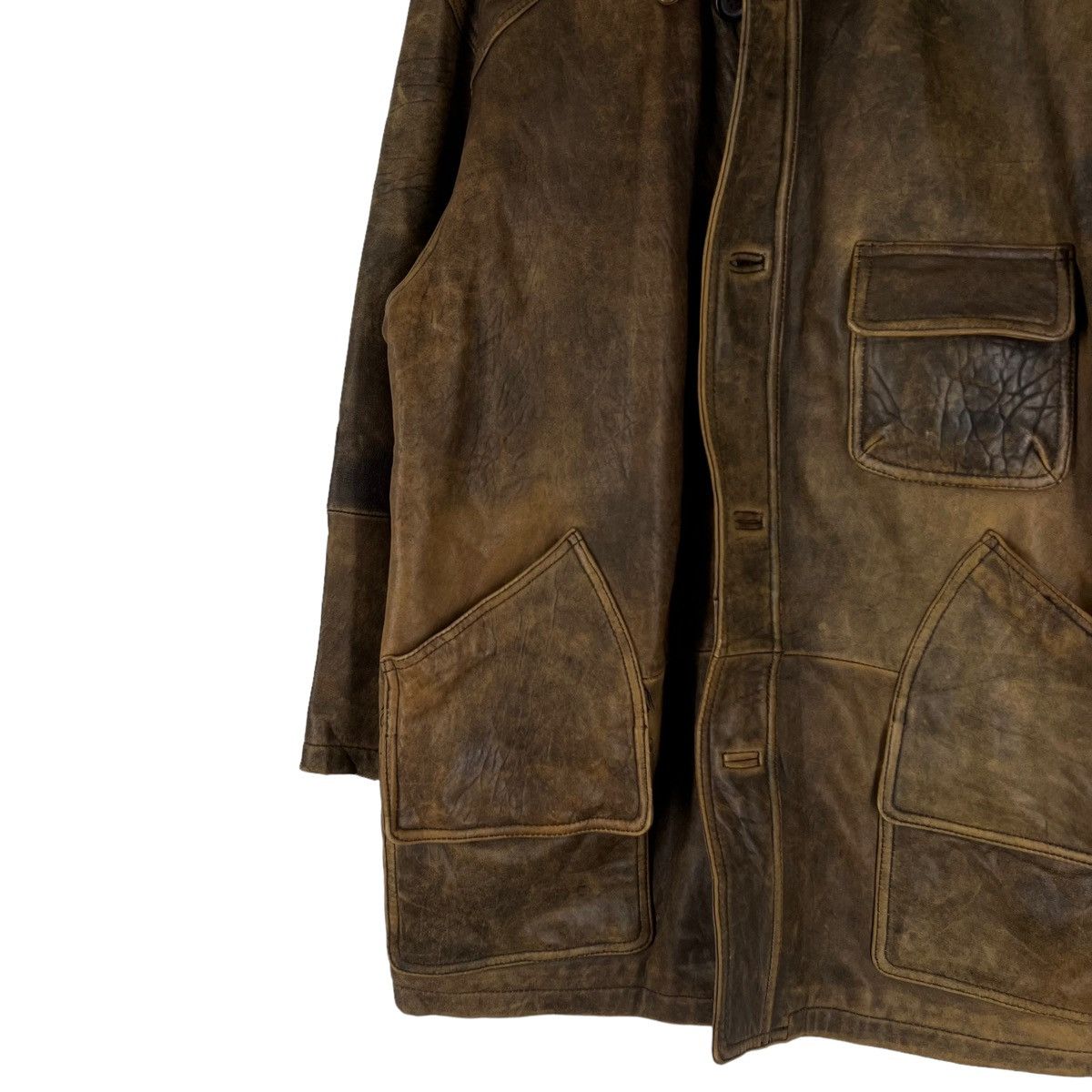 Japanese Brand VINTAGE OLD FLIGHT LEATHER JACKET MAC HOPE BIG LOGO Size US L / EU 52-54 / 3 - 4 Thumbnail
