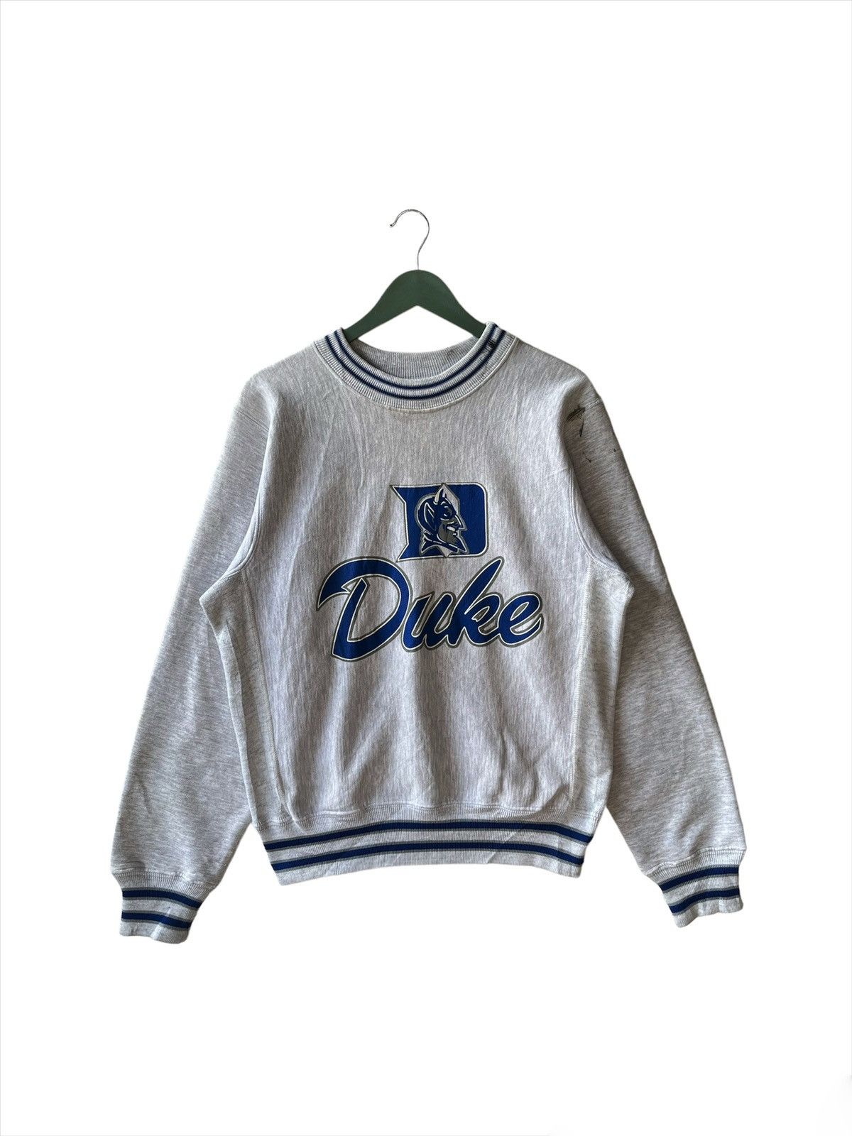 Vintage Vintage 90s Blue Devil Duke Sweatshirt Size US M / EU 48-50 / 2 - 1 Thumbnail