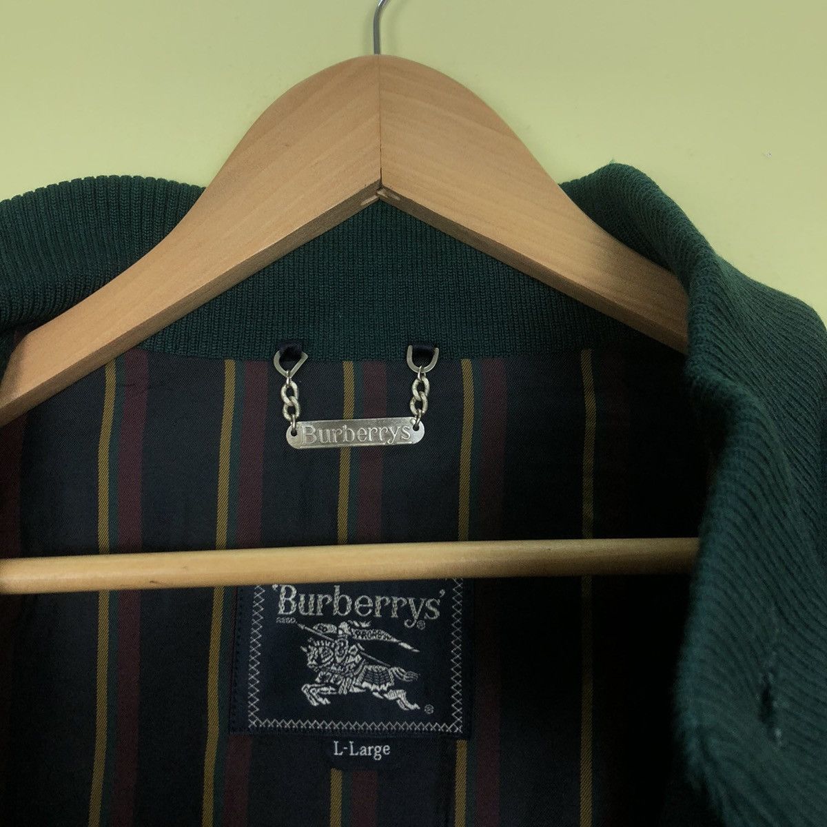 Burberry Vintage Burberrys Bomber Wool Jacket Blanket Striped Design Size US L / EU 52-54 / 3 - 12 Thumbnail
