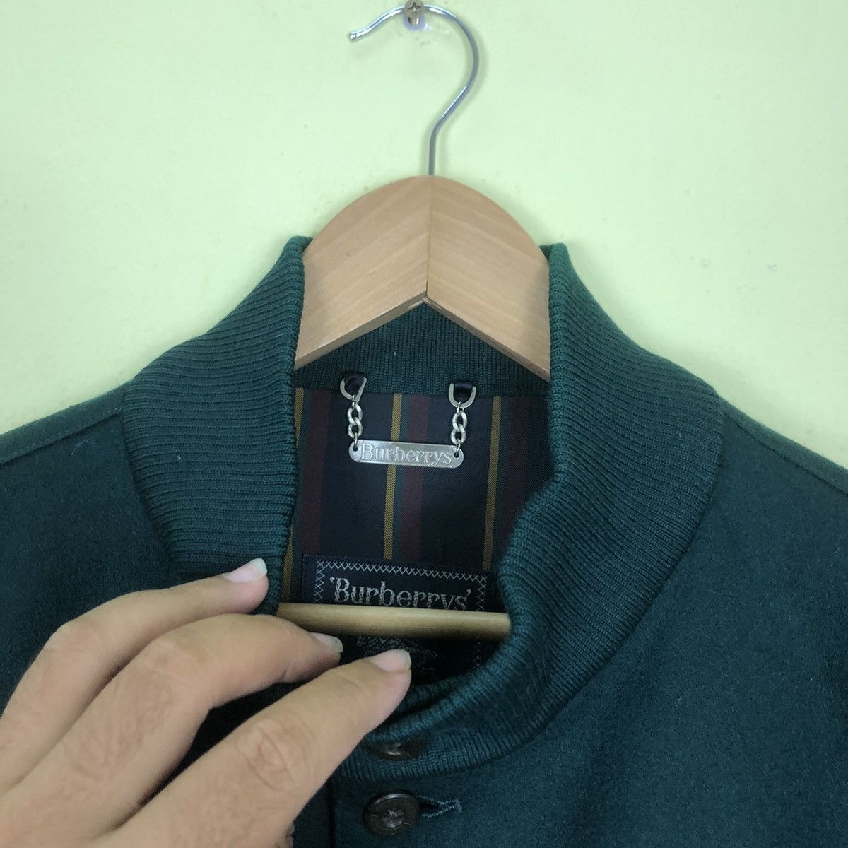 Burberry Vintage Burberrys Bomber Wool Jacket Blanket Striped Design Size US L / EU 52-54 / 3 - 6 Thumbnail