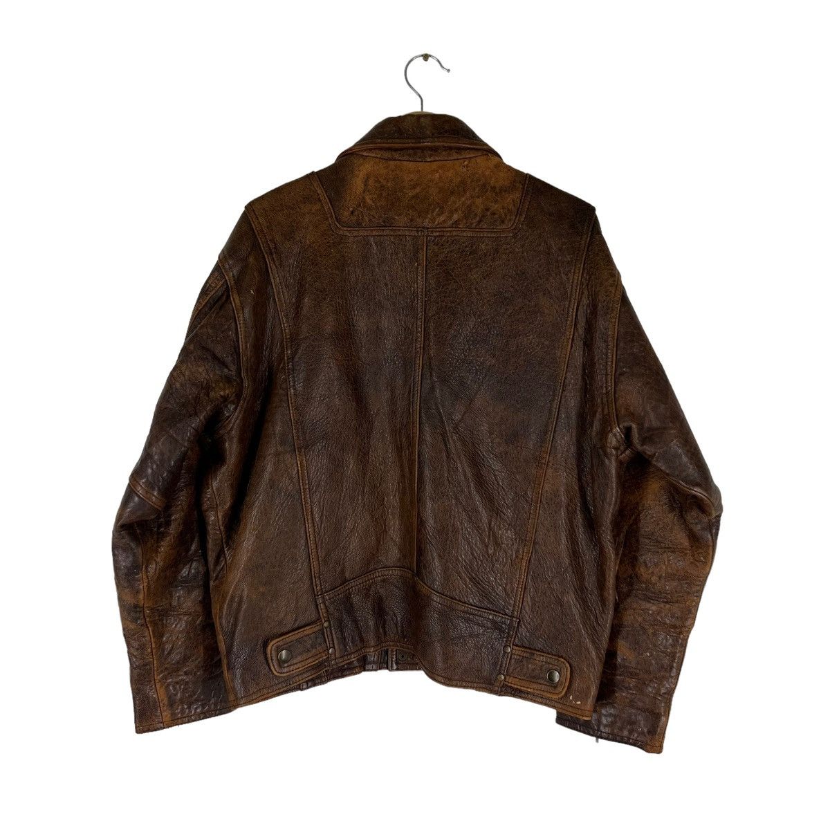 Japanese Brand VINTAGE LEATHER JACKET BIG LOGO BUZZ RICKSONS STYLE DESIGN Size US M / EU 48-50 / 2 - 10 Thumbnail