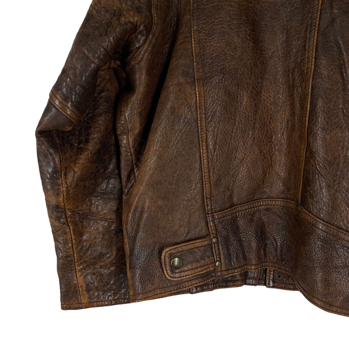 Japanese Brand VINTAGE LEATHER JACKET BIG LOGO BUZZ RICKSONS STYLE DESIGN Size US M / EU 48-50 / 2 - 11 Thumbnail
