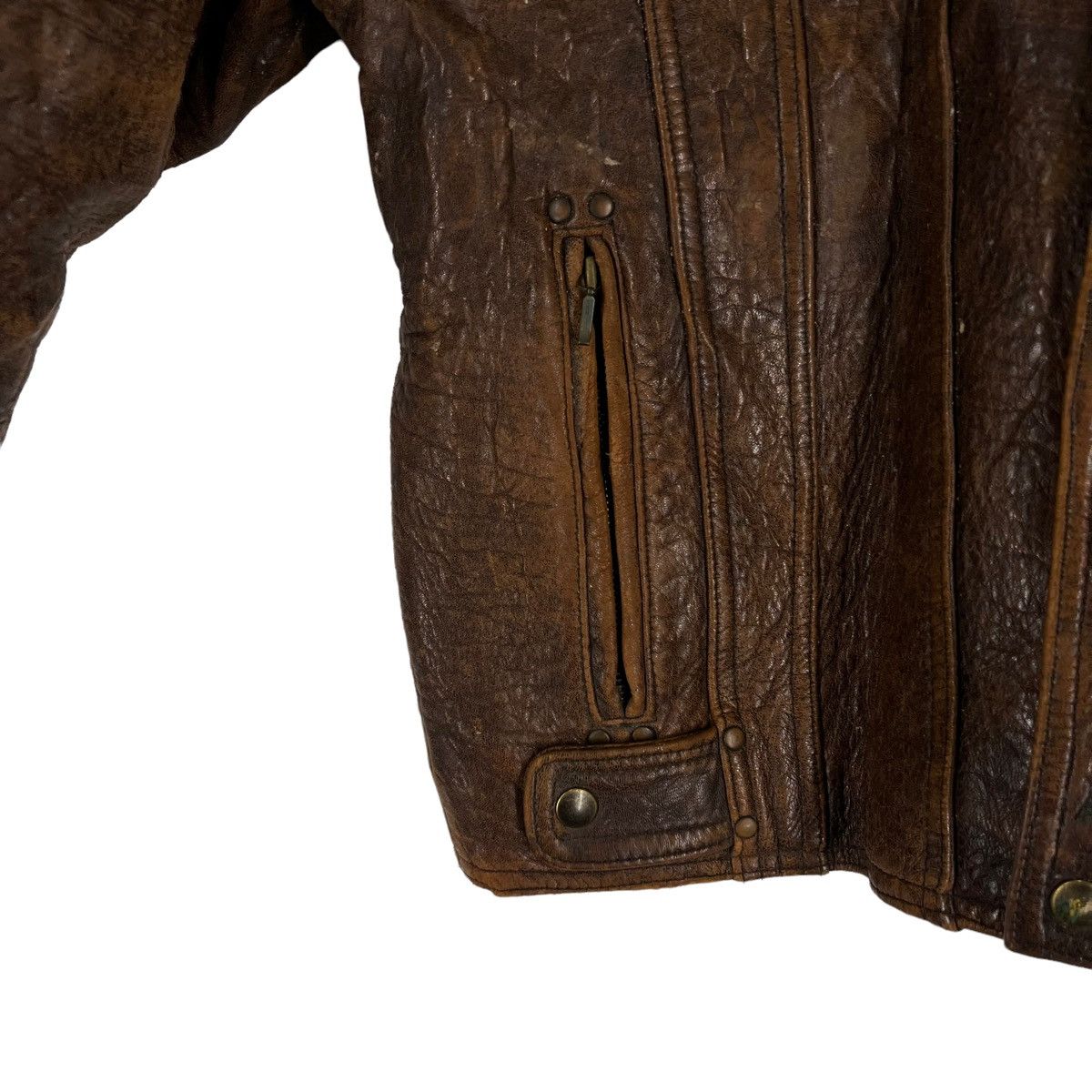 Japanese Brand VINTAGE LEATHER JACKET BIG LOGO BUZZ RICKSONS STYLE DESIGN Size US M / EU 48-50 / 2 - 5 Thumbnail