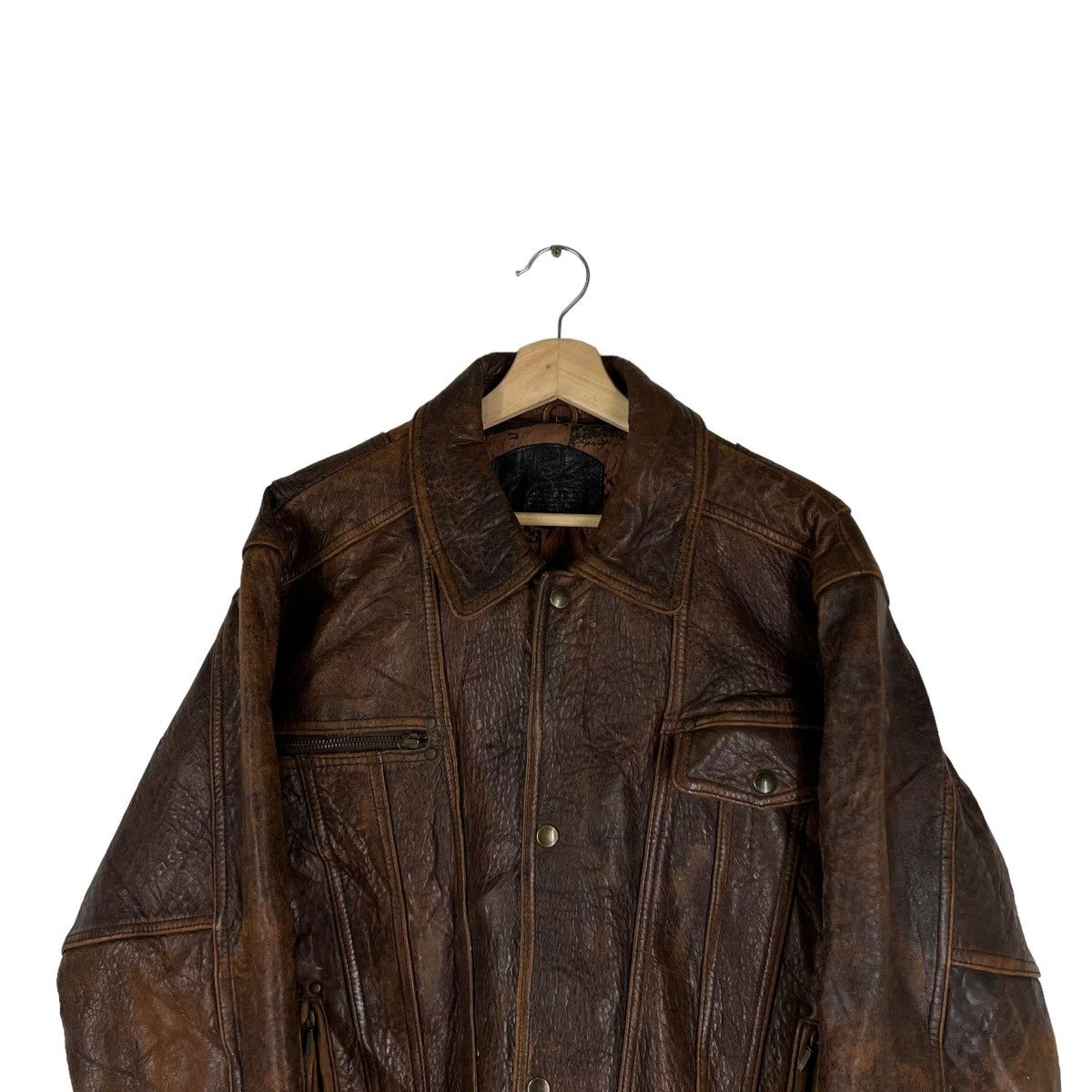 Japanese Brand VINTAGE LEATHER JACKET BIG LOGO BUZZ RICKSONS STYLE DESIGN Size US M / EU 48-50 / 2 - 3 Thumbnail