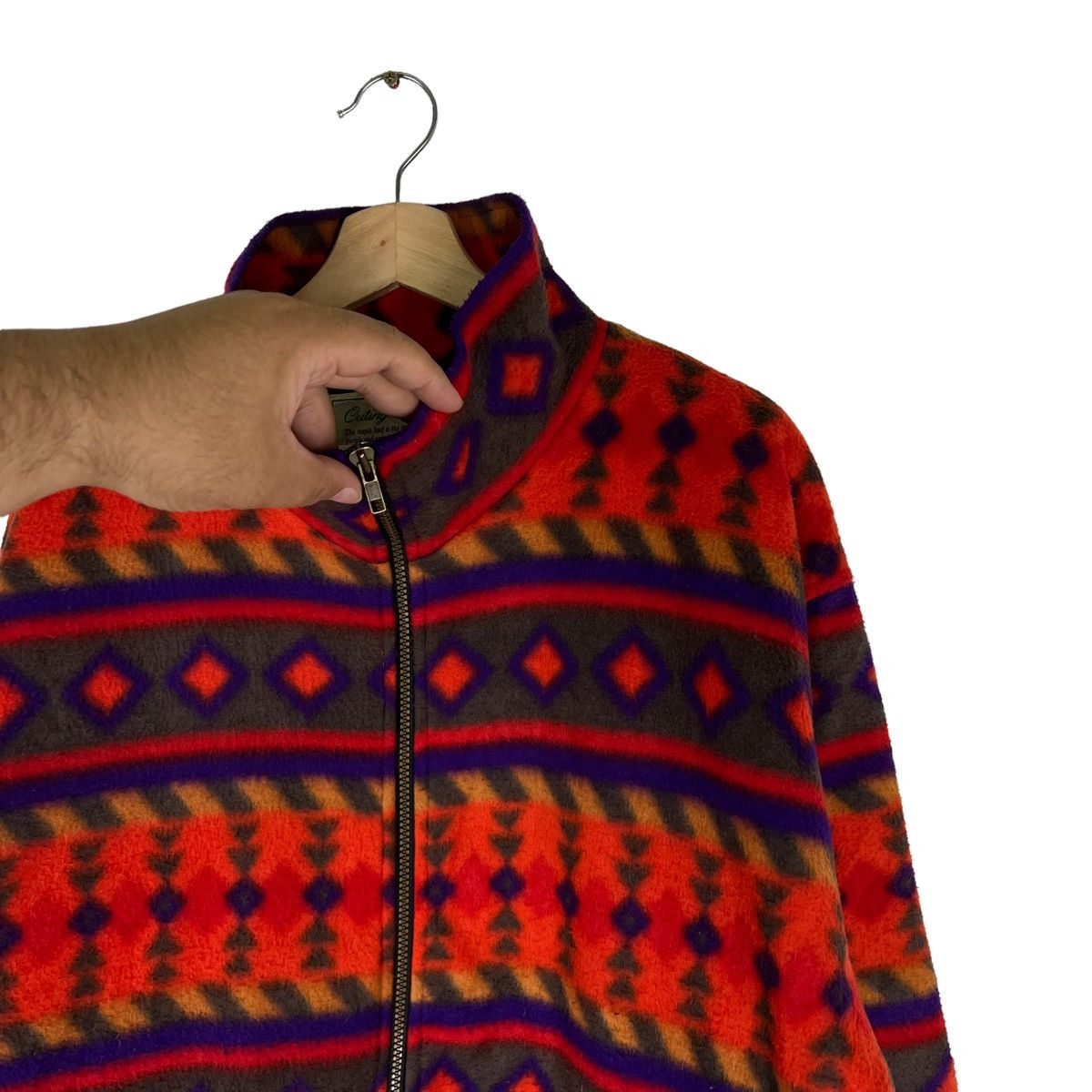 Japanese Brand VINTAGE LOGOS AZTEC NAVAJO DESIGN FLEECE JACKET Size US L / EU 52-54 / 3 - 5 Thumbnail