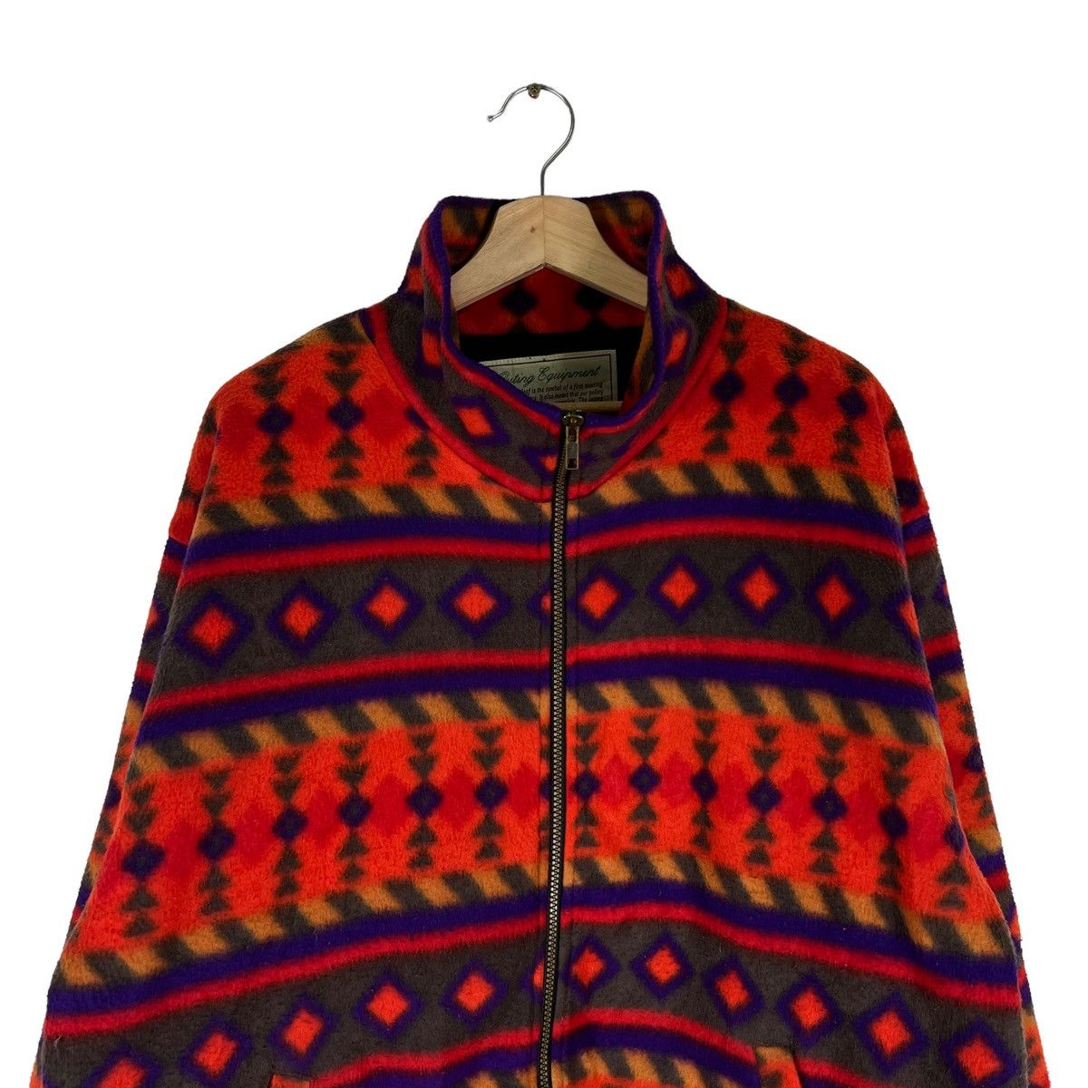 Japanese Brand VINTAGE LOGOS AZTEC NAVAJO DESIGN FLEECE JACKET Size US L / EU 52-54 / 3 - 4 Thumbnail