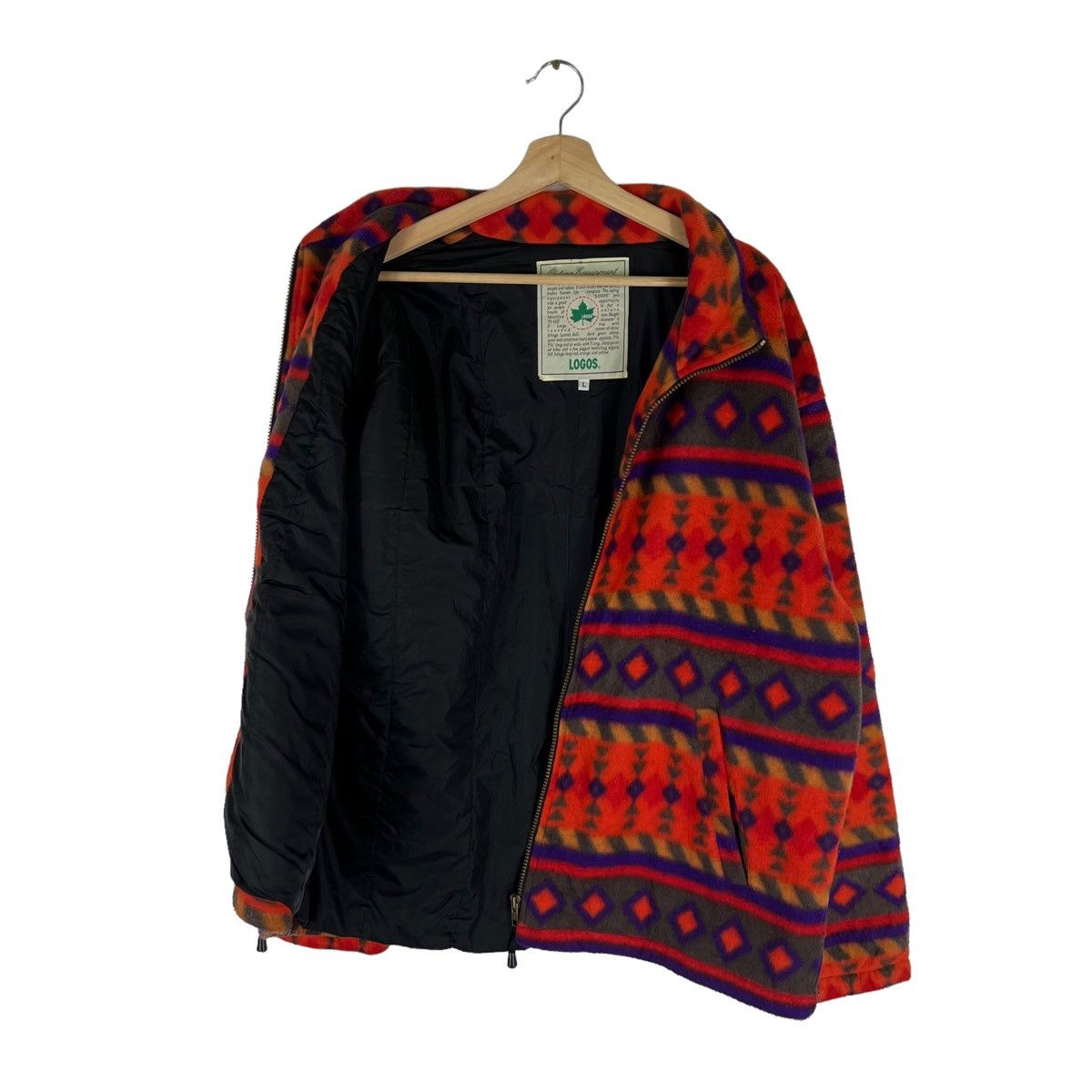 Japanese Brand VINTAGE LOGOS AZTEC NAVAJO DESIGN FLEECE JACKET Size US L / EU 52-54 / 3 - 10 Thumbnail