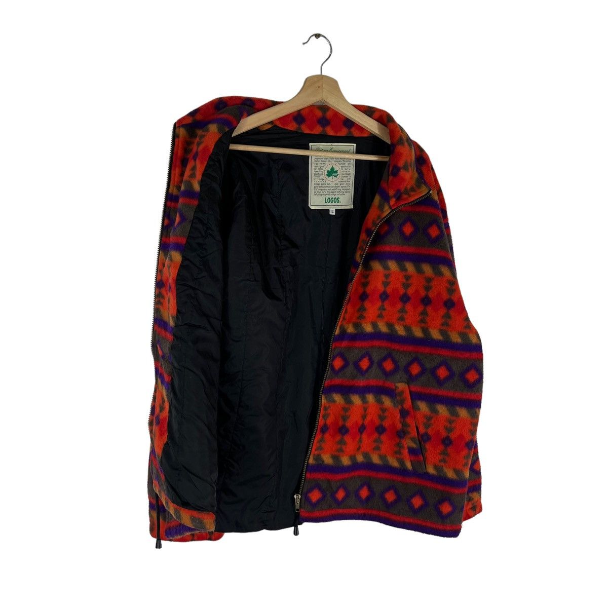 Japanese Brand VINTAGE LOGOS AZTEC NAVAJO DESIGN FLEECE JACKET Size US L / EU 52-54 / 3 - 11 Thumbnail