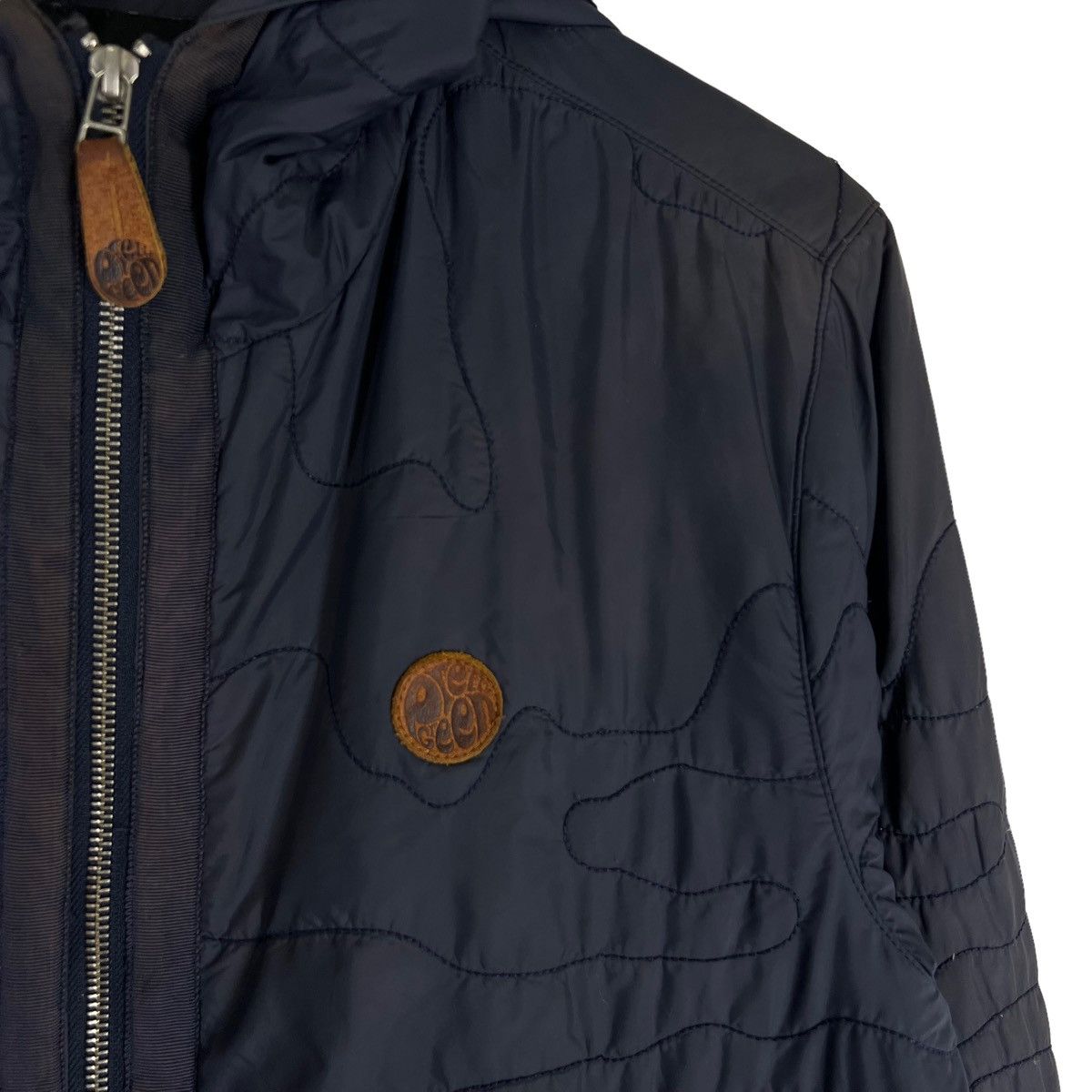 Japanese Brand RARE QUILTED ZIPPER JACKET PRETTY GREEN JAPAN MADE Size US M / EU 48-50 / 2 - 5 Thumbnail
