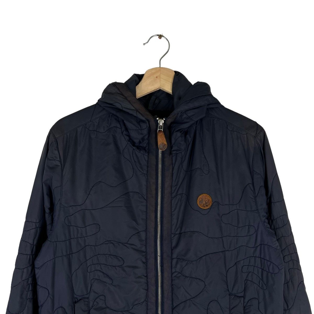 Japanese Brand RARE QUILTED ZIPPER JACKET PRETTY GREEN JAPAN MADE Size US M / EU 48-50 / 2 - 4 Thumbnail