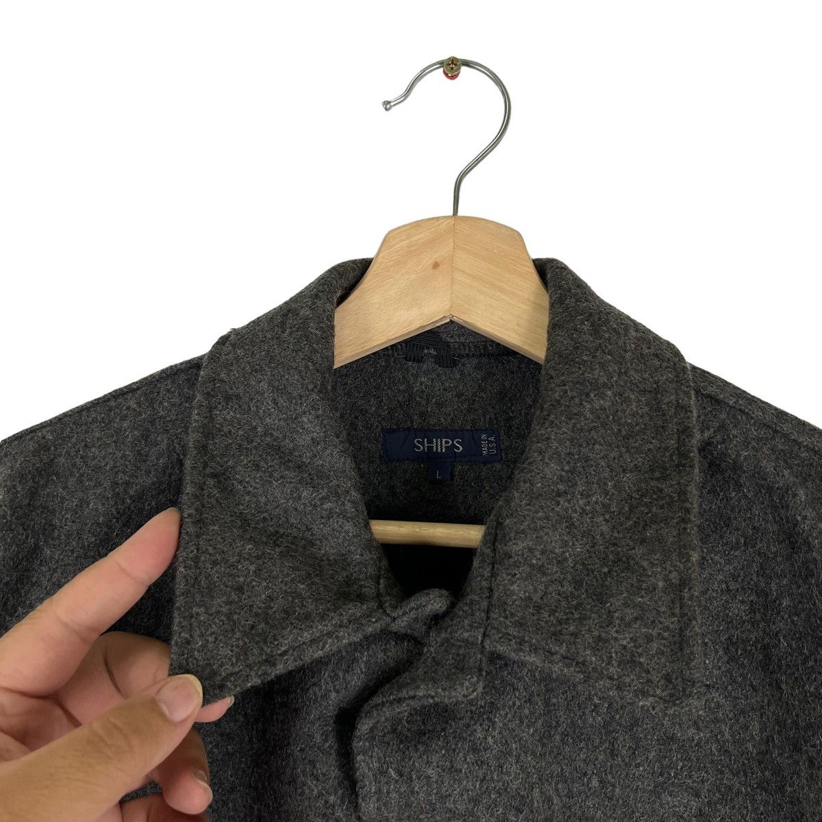 Japanese Brand × SHIPS VINTAGE WOOL JACKET SHIPS MADE IN USA INSPIRED ISSEY MIYAKE Size US L / EU 52-54 / 3 - 7 Thumbnail